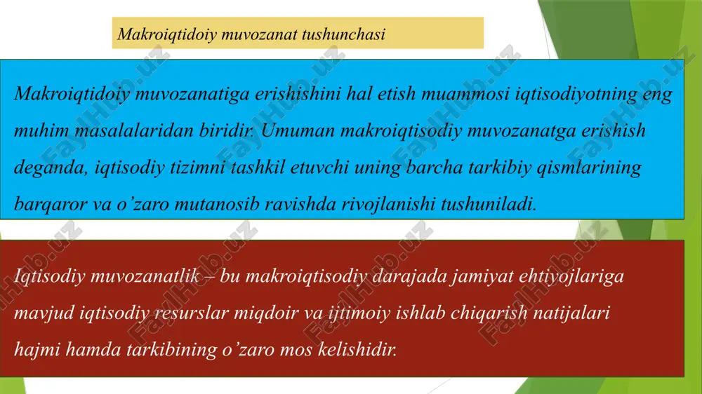 ya’ni bozorlarni o’z-o’zini muvozanatga keltirish, tartibga solish (market-clearing) tamoyili amal qiladi. bozor muvozanati bozor mexanizmi orqali avtomatik tarzda ishga tushar ekan, u holda hech qanday tashqi kuch, tashqi agent iqtisodiy jarayonlarni tartibga solishda aralashmasligi lozim. makroiqtisodiy muvozanatning klassik modeli ishlab chiqarish hajmi resurslarning bandligi va ishlab chiqarish texnologiyalarining funksiyasi hisoblanadi va egiluvchan mexanizmi tomonidan potensial darajada tutib turiladi degan shartlarga tayanadi. egiluvchan baholar mexanizmi hisobiga bozor iqtisodiyoti barcha mavjud resurslarning to’liq bandligini ta’minlab turadi. klassik makroiqtisodiy muvozanat modelining o’ziga xos xususiyati – pulning neytralligi prinspini ko’zda tutishidir. bu model pul massasi real ishlab chiqarishga hech qanday ta’sir ko’rsatmaydi degan prinspga asoslanib tuziladi. klassiklar modelida pul bozor agentlariga faqatgina bitimlarga xizmat qilishi, ya’ni oldi-sotti jarayonida sof texnik vazifalarni bajarishi uchungina kerak. bu asosga ko’ra klassiklar tomonidan klassik dixotomiya konsepsiyasi shakllantirilgan. klassik dixotomiya konseptsiyasida – ikki parallel bozor, real va pul bozori alohida – alohida amal qiladi, ular o’rtasidagi muvozanat avtomatik barqarorlashtirgichlar …