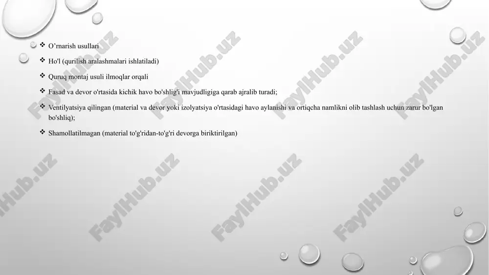 ddati. ushbu materialning ishlab chiqaruvchisi o'z mahsulotiga bir necha o'n yillar davomida kafolat beradi. qulay narx. vinil siding metall sidingga qaraganda arzonroq. polivinilxlorid hasharotlar hujumidan qo'rqmaydi. shuningdek bu mahsulot mog'or va chirishga moyil emas. o'rnatish ishlarining osonligi va massasi yengilligi. yong'in xavfsizligi. materialning tarkibida mavjud bo'lgan reagentlar tufayli saydingning toksikligi pasayadi pvx eriy boshlaydi, lekin u yonish jarayonini qo'llab-quvvatlamaydi. pvx issiqlik izolyatsion xususiyatlarga ega. image3.png image2.png image4.jpg image5.jpg image6.jpg image7.jpg image8.jpg image9.jpeg image10.jpeg image13.png image11.jpg image12.jpg image18.png image14.png image15.png image16.jpg image17.jpg image23.png image18.jpeg image19.png image20.jpg image21.jpg image22.jpg image23.jpg image1.png /docprops/thumbnail.jpeg