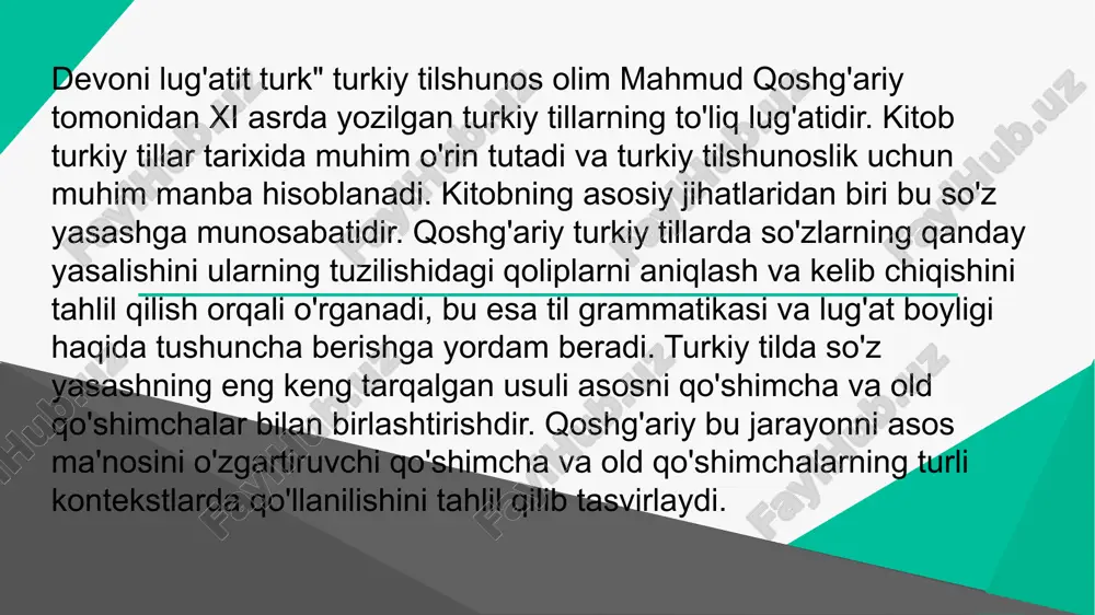 otning qoldiqlari tasvirlangan. dastlab dunyoviy hukmdor uchun yozilgan narshaxiyning asarida kichik islomiy afsonalar hamda mahalliy ziyoratgohlar haqidagi yangiliklar mavjud. uning asosiy qismi somoniylar sulolasi tarixiga bagʻishlanganligi bilan ajralib turadi. „qadimgi xalqlardan qolgan yodgorliklar“ (asl nomi „alosor al boqiya an alqurun alholiya“) – xorazmlik olim, mutaffakir abu rayhon beruniyning ensiklopedik asari. ushbu asarni abu rahon beruniy 27 yoshida xorazmda yozib tugatgan. asarda oʻrta osiyo xalqlari, xorazmliklar, soʻgdliklar, yahudiy, yunon va boshqalar xalqlarning yil hisoblari, hayitlari, mashhur kunlari, ijtimoiy, madaniy va ilmiy hayotining tarixi, urf-odatlari, dunyoqarashlari hamda oʻrta osiyoning arablar tomonidan istilo qilinishi haqida toʻliq maʼlumotlar berilgan.asarda biruniy xorazmning turkiy aholisi foydalangan yillarning turkiy nomlarini beradi (sichqon, od, bars, tushqon, lyu, ilon, yun, kuy, pichin, tagiru, tunguz). xuddi shu asarida u oy nomlarini turkchada beradi: ulugʻ-oy, kichik-oy, birinchi-oy, ikkinchi-oy, uchinchi-oy, toʻrtinchi-oy, beshinchi-oy, oltinchi-oy, yetinchi-oy, sakkizinchi-oy, tokkuzinchi-oy, uninchi-oy. unda olimning tabiiy fanlarning turli sohalariga, jumladan, astronomiya, matematika, fizika, xaritagrafiya va boshqalar fanlarga oid …