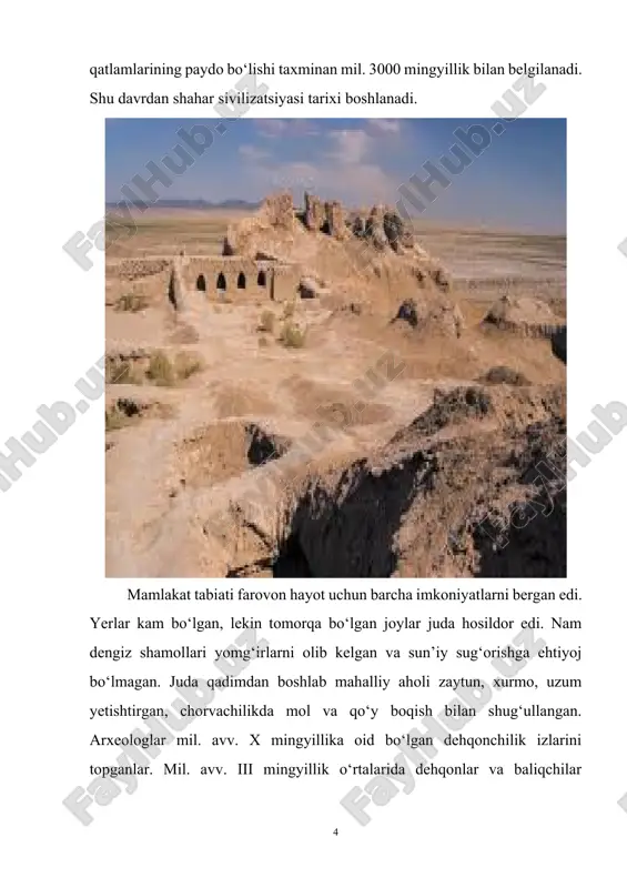 elib, shimolda ugarit, markazda bo‘lsa bibl hukmronlik qiladi. mil. avv. xv asrning birinchi yarmida yetakchilik mil. avv. iv mingyillikda vujudga kelgan sidonga (livandagi zamonaviy sayda shahri) o‘tadi. finikiya shahar-davlatlarining tuzilishi va hayotini o‘rganishda mil. avv. ii mingyillikka oid 29 ta mixxat xarflari bilan yozilgan ulkan sopol taxtachalardan iborat arxiv katta yordam beradi. u arxeologlar tomonidan ugaritdan topilgan. ugarit jamiyati - amaldorlar va jangchilar kiradigan “podsho odamlari”, “ugarit o‘g‘illari” ya’ni, dehqonlar va hunarmandlar – barcha erkin fuqarolar hamda qullardan iborat bo‘lgan. hujjatlardan jamoa soliqlari yig‘ilishi va jamoa a’zolarini umumiy davlat majburiyatlariga chaqirilishi haqida bilish mumkin. ulardan eng muhimlari harbiy, eshkak eshish va davlat ishlarida mehnat qilish bo‘lib, bu ishlardan bo‘yin tovlash o‘lim bilan jazolangan. davlat tepasida podsho turgan, lekin uning hokimiyati kuchsiz bo‘lgan. uning vakolatlari shahar oqsoqollari kengashi tomonidan chegaralangan. shaharlarda mansabdor lavozimlarga saylov mulk senzi asosida o‘tkazilgan. bunday tartib masalan, qadimgi yunon faylasufi aristotel tomonidan tasvirlangan karfagen davlat tuzilishida amal …