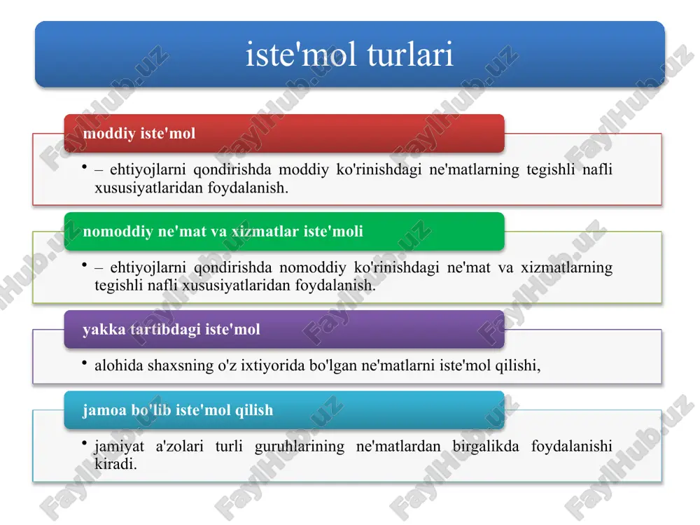 i ishlab chiqarish sohasidagi jamg'arish summasini hosil qiladi. ishlab chiqarish sohasidagi jamg'arish iqtisodiy o'sishning muhim omilidir. noishlab chiqarish maqsadidagi jamg'arish ijtimoiy-madaniy sohadagi jamg'arish (noishlab chiqarish jamg'arishi) uy-joy fondini, kasalxonalar, o'quv muassasalari, madaniyat, sog'liqni saqlash, sport muassasalari, ya'ni nomoddiy ishlab chiqarish tarmoqlarini kengaytirish, rekonstruktsiyalash, yangilashga sarflanadi. jamg'arish normasi bevosita jamg'arish summasining butun milliy daromad hajmiga nisbati bilan aniqlanadi: jn - jamg'arish normasi; js - jamg'arish summasi; md - milliy daromad. nominal investitsiya pul mablag'lari ko'rinishidagi investitsiya real investitsiya pul mablag'lariga sotib olish mumkin bo'lgan investitsion resurslar 3. investitsiyalar va uning darajasini belgilovchi omillar investitsiyalar – asosiy va aylanma kapitalni qayta tiklash va ko'paytirishga, ishlab chiqarish quvvatlarini kengaytirishga qilingan sarflarning pul shaklidagi ko'rinishidir investitsiya faoliyati quyidagi manbalar hisobiga amalga oshirilishi mumkin: investitsiyalarni ro'yobga chiqarish bo'yicha amaliy harakatlar – investitsion faoliyat, investitsiyalarni amalga oshiruvchi shaxs – investor deyiladi. 1 investorlarning o'z moliyaviy resurslari (foyda, amortizatsiya ajratmalari, pul jamg'armalari va h.k.); 2 qarz olingan …