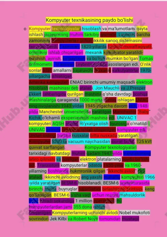 kompyuterning texnikasining rivojlanish tarixi - Page 3