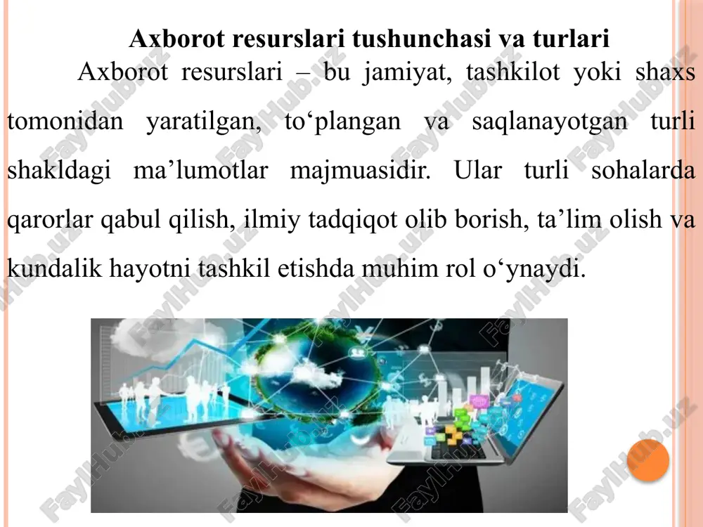 axborot resurslari va ularning jamiyatdagi o'rni - Page 3