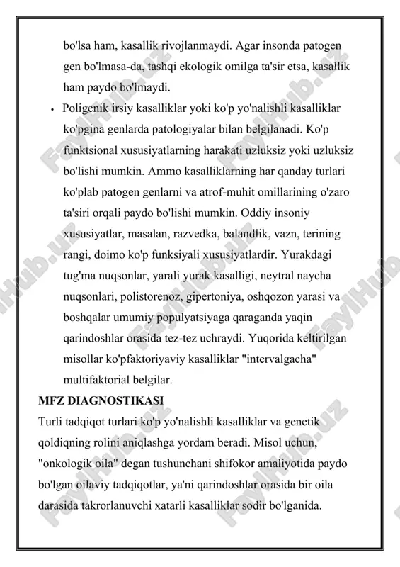 paydo bo'lishi jarayonida karbongidrat metabolizmasi buzilishiga olib keladigan ichki va tashqi omillar ham ishtirok etmoqda. kasallikning paydo bo'lishi stresserlar, infektsiyalar, shikastlanishlar, jarrohlik amaliyotlari ta'sirida kuchli ta'sir ko'rsatadi. xavfli omillar virusli infektsiyalarni, zaharli moddalarni, ortiqcha vaznni, aterosklerozni va jismoniy faoliyatni qisqartirishni o'z ichiga olishi mumkin. - iskemik yurak kasalligi - miokardga qon berilishi qisqarishi yoki umumiy etishmasligi natijasidir. bu koronar tomirlarda patologik jarayonlarga bog'liq. ko'p funktsional kasalliklarning oldini olish rivojlanish va tug'ma kasalliklarning kelib chiqishiga va rivojlanishiga to'sqinlik qiluvchi profilaktik choralar turlari birinchi, ikkinchi darajali va uchinchi darajali bo'lishi mumkin. profilaktikaning asosiy turi bemor bolaning kontseptsiyasini oldini olishga qaratilgan. bu insonning atrof muhitini yaxshilash va takomillashtirishni rejalashtirishda amalga oshirilishi mumkin. ikkinchi profilaktika xomilada kasallik ehtimoli yuqori bo'lsa yoki tashxis allaqachon prenatal tarzda aniqlangan bo'lsa, homiladorlikning bekor qilinishiga qaratilgan. bunday qarorning asosi irsiy kasallik bo'lishi mumkin. faqat ayolning roziligi bilan o'z vaqtida bo'ladi. irsiy kasalliklarning uchinchi turi profilaktikasi, allaqachon tug'ilgan bolada kasallikning …