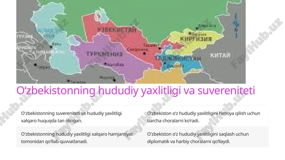 ishloq xo‘jaligi mahsulotlari, metall va kimyo sanoati mahsulotlari iqtisodiy aloqalarni kengaytirish, savdo hajmini oshirish, investitsiyalarni jalb qilish investitsiyalar investitsiyalarni jalb qilish, energetika, infrastruktura va turizm sohalari yei tomonidan o‘zbekistonga yo‘naltirilgan investitsiyalar, biznes muhitini yaxshilash 11 yondashuvlar va yechimlar: mdh va yevropa ittifoqi bilan munosabatlarni rivojlantirish istiqbollari 1 diplomatik muzokaralar muammolarni hal qilish uchun diplomatik muzokaralar va hamkorlik muhimdir. 2 iqtisodiy hamkorlik iqtisodiy hamkorlikni rivojlantirish savdo va investitsiyalarni oshirishga yordam beradi. 3 madaniy almashinuvlar madaniy almashinuvlar madaniy tushunish va hamkorlikni oshiradi. 12 image2.jpeg image3.png image4.jpeg image5.jpeg image6.png image7.png image8.png image9.png image10.png image11.png image12.png image13.png image14.png image15.png image16.png image17.png image18.png image1.png image19.png image20.png