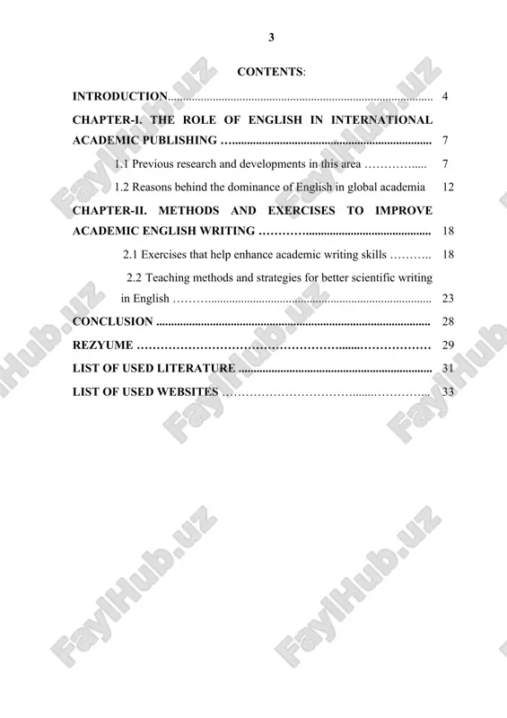 rs, and researchers to foster more equitable access to scholarly publishing. the object of the paper is international academic publishing as a global process. it focuses on the systems, norms, and expectations that govern the publication of scientific research in high-ranking journals, including peer-reviewed processes, editorial standards, and language requirements. this paper treats academic publishing not just as a technical activity, but as a socially and linguistically mediated practice that reflects global academic power structures. the subject of the paper - the subject of this paper is the use of the english language within the context of academic writing and publishing. more specifically, it focuses on how english functions as a medium for scholarly expression, the challenges it presents to non-native speakers, and the pedagogical tools that can help these scholars succeed. this includes studying writing techniques, vocabulary, grammar, and stylistic features that are specific to academic english the method …
