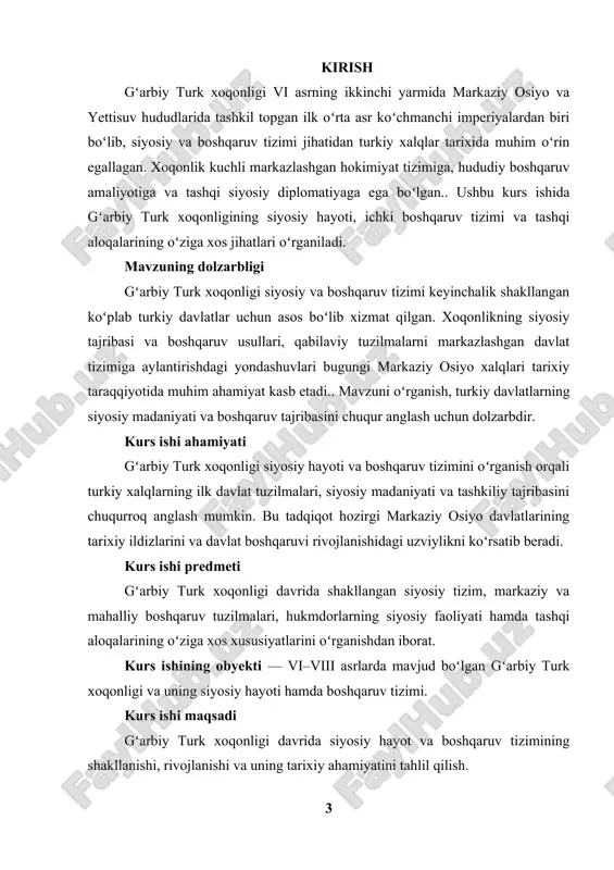 va oʻz hukmronligini yettisuvdan manjuriyagacha boʻlgan ulkan hududlarga yoydi. uning vafotidan soʻng hukmronlik uning oʻgʻli va akalari qoʻliga oʻtdi. boshidanoq xoqonlik oʻzining katta hududi, koʻp sonli qabilalari va murakkab siyosiy tuzilishi sabab ichki siyosiy nizolarga duch kela boshladi. turk xoqonligi koʻchmanchi davlatlarga xos tarzda qabilaviy ittifoq shaklida tashkil topgan boʻlib, markazlashgan kuchli boshqaruv tizimiga ega emasdi. bu esa tez orada ichki nizolar va hokimiyat uchun kurashlarning avj olishiga sabab boʻldi. vi asrning ikkinchi yarmiga kelib xoqonlik hududi nihoyatda kengayib, sharqda xitoy chegaralaridan to gʻarbda kaspiy dengizigacha choʻzilgan edi. shu bilan birga, hududiy kengayish markaziy hokimiyatning zaiflashuviga olib keldi. xususan, gʻarbiy va sharqiy hududlar oʻrtasidagi siyosiy manfaatlar farqlana boshladi. sharqiy turk xoqonligi asosan xitoy bilan diplomatik va harbiy munosabatlarga urgʻu bergan boʻlsa, gʻarbiy turklar eron va vizantiya bilan savdo va siyosiy aloqalarni kuchaytirishga intildilar. shu tarzda, turli siyosiy va iqtisodiy manfaatlarning toʻqnashuvi turk xoqonligi ichida ikki asosiy kuch markazining paydo boʻlishiga …