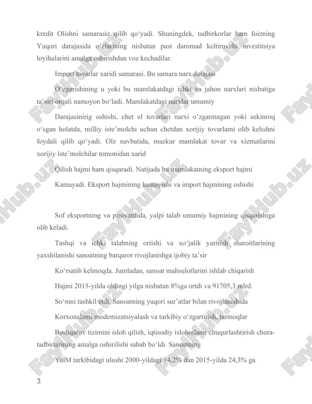 ing o‘zgarishi natijasi hisoblanadi. iste’molchining kutishi. iste’mol sarflari hajmidagi o‘zgarish, iste’molchining narxlar va daromadlar darajasidagi kelajakdagi o‘zgarishlami oldindan bilishiga bog‘liq. masalan, agar iste’molchi kelajakda o‘zining real daromadi ko’payadi, deb hisoblasa, u ko‘proq qismini sarflashga tayyor bo‘ladi. natijada bu davrda iste’mol sarflari ko‘payadi, jamg‘arish esa kamayadi va yalpi talab ortadi. aksincha, agar iste’molchi kelajakda o’zining real daromadlari kamayadi deb hisoblasa, ularning iste’mol sarflari va demak, yalpi talabi qisqaradi. xuddi shunday tarzda inflyatsiyaning kutilishi bugungi yalpi talabni oshiradi. chunki iste’molchilar narxlar oshgunga qadar tovarlami xarid qilib qolishga harakat qiladi. aksincha, yaqin kelajakda narxlar pasayishining kutilishi, bugungi iste’mol miqdorining kamayishiga olib keladi.iste’molchi qarzlari. iste’molchi qarzlari ko‘p boiganda, u joriy daromadini qarzlarga toiab, o‘zining bugungi sarflarini qisqartirishi mumkin. aksincha, iste’molchi qaizdor bo‘lmasa, u bugungi sarflarini ko‘paytirishga tayyor boiadi soliq. daromad solig‘i stavkasining kamayishi, narxlaming mavjud darajasida iste’mol sarflarini ko‘paytiradi, soliqlaming oshishi iste’mol sarflarini kamaytiradi. yalpi taklif (aggregate supply, as) – mamlakatda muayya vaqtda ishlab …