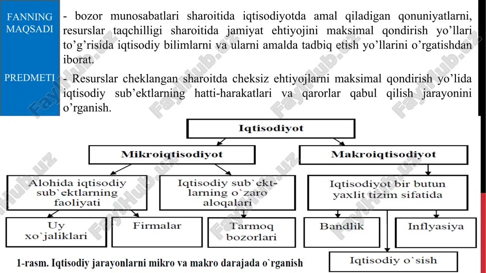 alab oshadi. iqtisodiy tanlov va muqobil xarajatlar. iqtisodiy tanlov va muqobil xarajatlar. iqtisodiy tanlov tovarlar va xizmatlar ishlab chiqarishda cheklangan resurslardan foydalanishning muqobil variantlari ichidan cheksiz ehtiyojlarni maksimal qondirishga imkon beruvchi eng optimal variantni tanlashni anglatadi. muqobil xarajatlar - iqtisodiy tanlovda resurslardan samarali foydalanish bilan bog`liq eng yaxshi alternativ variantdan voz kechish natijasida boy berilgan imkoniyatlarni (olinadigan foydani) aks ettiruvchi xarajatlardir. iqtisodiy ne’matlar (resurslar) taqchilligi jamiyat va uning a’zolari oldiga kamyob resurslarni optimal taqsimlash va ulardan samarali foydalanish masalasini yuzaga keltiradi. bu muammoni yechish uchun har qanday jamiyat quyidagi uchta markaziy iqtisodiy savollarga javob berishi kerak: nima ishlab chiqarish kerak? qanday ishlab chiqarish kerak? kimga ishlab chiqarish kerak? ishlab chiqarish imkoniyati berilgan texnologik rivojlanishda barcha mavjud resurslardan to‘liq va samarali foydalangan xolda jamiyatninig iqtisodiy ne’matlar ishlab chiqarish qobiliyatidir. yuqoridagi savollardan ikkitasi, ya’ni nima ishlab chiqarish kerak? va qanday ishlab chiqarish kerak? degan savollar resurslardan mahsulot ishlab chiqarishda foydalaniladigan va ishlab …