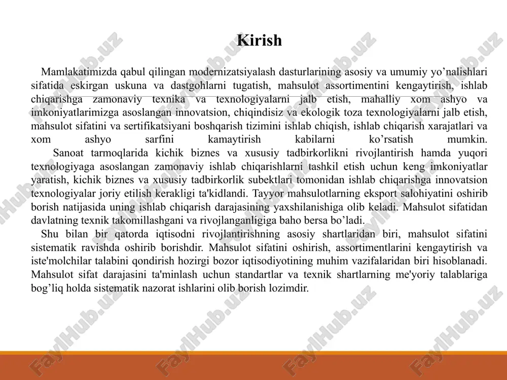 ladigan kattalik. «kattaliklar tizimi»-kattaliklarning birlari mustaqil, boshqalari esa mustaqil kattaliklarning funktsiyasi deb qabul qilinadigan printsiplarga muvofiq tashkil etilgan kattaliklar to’plami. metrologiya sohasida ishlatiladigan asosiy atamalar va ta'riflar «asosiy kattalik»-tizimga kiradigan va tizimning boshqa kattaliklaridan mustaqil deb shartli ravishda qabul qilingan kattalik. «hosilaviy kattalik»-tizimga kiradigan va bu tizimning asosiy kattaliklari orqali aniqlanadigan kattalik. «kattalikning o’lchov birligi»-shartli ravishda 1 ga teng qiymat berilgan va o’zi bilan bir turli kattaliklarni miqdor jihatdan ifodalash uchun qo’llaniladigan, belgilangan o’lchamli kattalik. «kattaliklar birliklari tizimi»-berilgan kattaliklar tizimi uchun qabul qilingan printsiplarga muvofiq tuzilgan kattaliklarning asosiy va hosilaviy birliklari majmui. «kattaliklar birliklari tizimining asosiy birligi»-asosiy kattalikning berilgan birliklar tizimidagi birligi. «kattaliklar birliklari tizimining hosilaviy birligi»-asosiy birliklar yoki asosiy va aniqlangan hosilaviy birliklar bilan bog’lovchi tenglamaga muvofiq tashkil topgan, kattaliklar tizimining hosilaviy kattalik birligi. «kattalikning tizimdan tashqari birligi»-qabul qilingan birliklar tizimiga kirmaydigan kattalik birligi. «kattalikning karrali birligi»-tizimli yoki tizimdan tashqari birlikdan butun son marta katta bo’lgan kattalik birligi. «kattalikning …