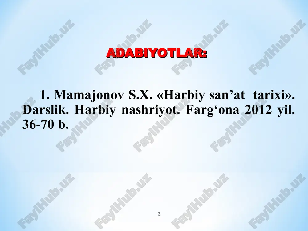 i uzun oybolta) misdan yasalgan bo‘lgan. bronza va temir uchli uzun nayzalar katta ahamiyatga ega bo‘lgan. to‘qmoqlarning roli ancha past bo‘lgan. gerodot massagetlarni «nayzachilar» deb atagan. to‘qmoqlarning roli ancha pastroq bo‘lgan. qadimgi o‘rta osiyo halqlarining qurol­yarog‘lari o‘rta osiyo, otlarni himoya anjomlari bilan birinchi bo‘lib jihozlash joriy qilingan. o‘rta osiyoda kashf etilgan bu muhim yangilik g‘arbga-forsga, janubga-hindistonga, sharqqa-xitoyga tarqalgan. otliq kamonchilar piyoda kamonchilar otlarni himoya anjomlari * jangchilar mudofaa sovutlari bilan himoyalanganlar. kvint kursiy rufning (makedoniyalik iskandarning yurishlari tarixchisi) yozishicha, o‘rta osiyoning cho‘llik jangchilari «temir plastinkalardan» iborat bo‘lgan sovutlarga ega bo‘lganlar. arrianning ma’lumot berishicha jangchilar jangda temir sovutlar bilan «yaxshilab yopilgan» bo‘lganlar. temir dubulg‘alardan hamda har xil shakl va o‘lchamdagi qalqonlardan ham foydalanilgan. qadimgi o‘rta osiyo halqlarining qurol­yarog‘lari * so‘g‘diyona, baqtriya, xorazm jangchilari botir, qo‘rqmas va ajoyib chavandozlar bo‘lganlar. o‘troq va cho‘lning ko‘chmanchi xalqlarining chavandozlari uzangisiz engil egardan yoki to‘qimdan foydalanganlar, etiklarining yonboshida otni niqtash uchun tig‘lar bo‘lgan. ko‘p hollarda egarlar …