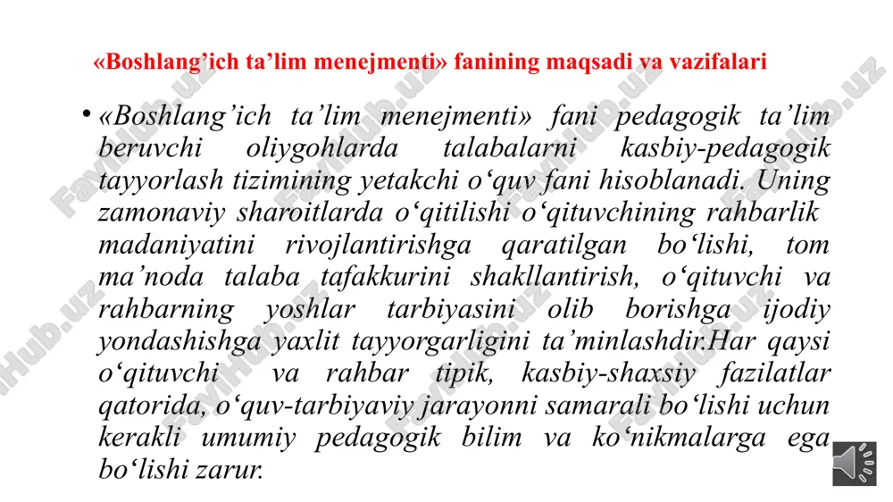 qabul qilmasdan bajara olmaydi. korxonaning yutuq va kamchiliklari qabul qilingan qarorning sifatiga bog‘liq. rahbar to'g'ri vaqtda to‘g‘ri qaror qabul qilishi lozim. menejment boshqaruvning barcha bo‘g‘inlari uchun birdek zarurdir. menejment funksiyalari barcha darajadagi boshqaruv uchun umumiy hisoblanadi. bu funksiyalar yuqori, o‘rta va quyi darajadagi boshqaruvchilar tomonidan bajariladi. menejment faqat biznes faoliyatiga aloqador emas. u siyosiy, ijtimoiy, madaniy - diniy va ta'lim sohalariga ham aloqadordir. har qanday faoliyatning ijobiy natija berishi eng avvalo, to‘g‘ri tanlov, ma’qul va ishonchli qarorni qabul qila olish hamda bu qarorning bajarilishini nazorat qila olishga bog‘liq. menejment - insonning nima qilishni xohlashini bilish va bajarilgan ishni eng maqbul, kam chiqim usulda ekanligini ko‘ra olish san’atidir. f. teylor (1856-1915) menejment - ishni, ishchilarni va biznesni boshqaradigan ko‘p maqsadli organdir. p.drukker (1909-2005) menejment - o‘zgalar faoliyatini bashorat qilish, rejalashtirish, tashkil etish, muvofiqlashtirish va nazorat qilishdir. a.fayol (1841-1925) menejment - kishilar orqali muammolami hal qilish san’atidir. m.folet (1868-1933) menejment - rasmiy …