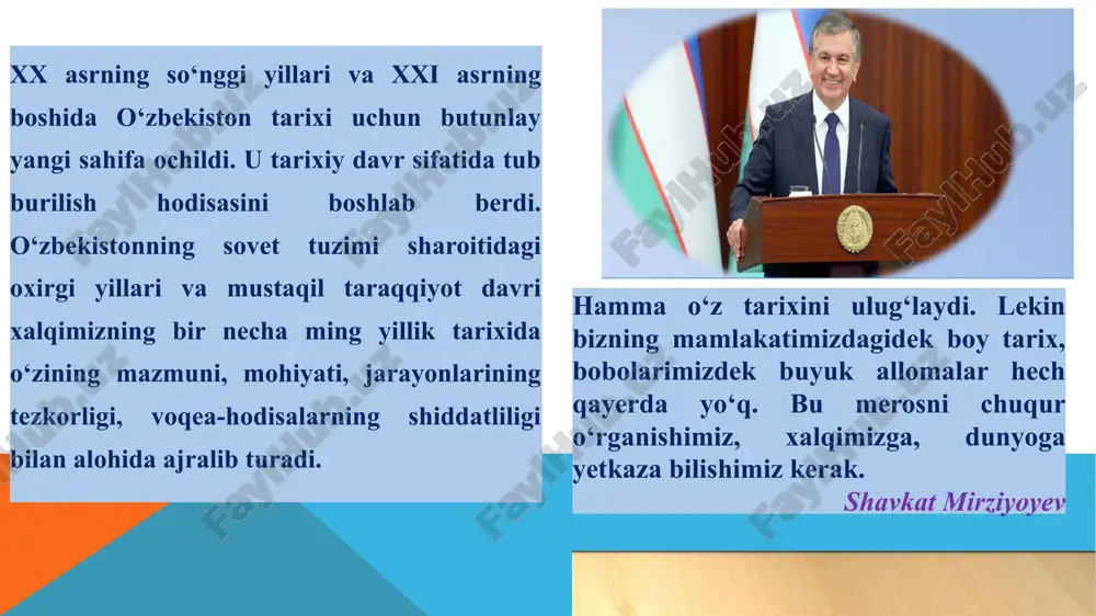 sh vazifalari aniq va tizimli belgilanganini ko’rish mumkin. ya / o’zbekistonda yoshlarga oid davlat siyosati aniq maqsadlarni ko’zlagan holda, bosqichma bosqich, kompleks chora-tadbirlarga asoslangan holda izchil davom ettirilmoqda. bu borada shavkat mirziyoyev tomonidan ijtimoiy, ma’naviy-ma’rifiy sohalardagi sa’y-harakatlarni tizimli asosda yo’lga qo’yish bo’yicha 5 ta muhim tashabbusning ilgari surilisi o’zbekiston tarixida yoshlar ta’lim-tarbiyasi bo’yicha yana bir yangi bosqichni boshlab berdi. birinchi tashabbus - yoshlarning musiqa, rassomlik, adabiyot, teatr va san’atning boshqa turlariga qiziqishlarini oshirishga, iste’dodini yuzaga chiqarishga hizmat qiladi. ikkinchi tashabbus - yoshlarni jismoniy chiniqtirish, ularning sport sohasida qobiliyatini namoyon qilishlari uchun zarur sharoitlar yaratishga yonaltirilgan. uchinchi tashabbus - aholi va yoshlar o’rtasida kompyuter texnologiyalari va internetdan samarali foydalanishni tashkil etishga qaratilgan. to’rtinchi tashabbus - yoshlar ma’naviyatini yuksaltirish, ular o’rtasida kitobxon-likni keng targ’ib qilish bo’yicha tizimli ishlarni tashkil etishga yonaltirilgan. besinchi tashabbus - xotin-qizlarni ish bilan ta’minlash masalalarini nazarda tutadi yuksak intellektual salohiyatli, ma’naviy barkamol avlodni tarbiyalash, komil insonni voyaga yetkazishda …