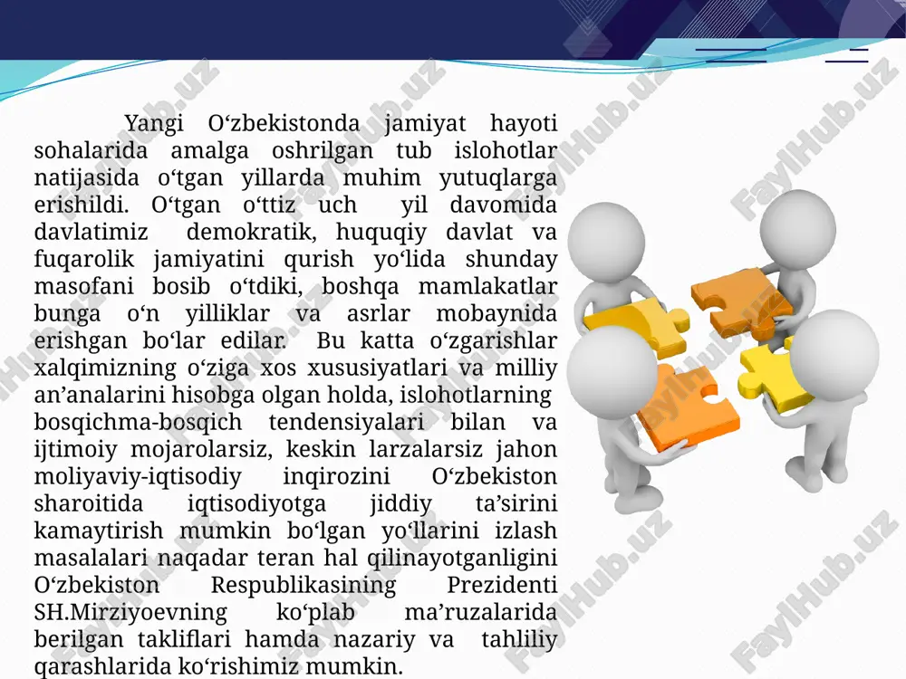 dan kelib chiqish kerak: 1. inson kamoloti turli omillar ta'sirida murakkab, ko‘p qirrali jarayon bo‘lib, ulardan eng muhimlari: irsiyat va tabiiy biologik va fiziologik mexanizmlar; rivojlanish muhiti sifatida tushuniladigan jismoniy va ijtimoiy muhit bilan o‘zaro munosabat; ta'lim jarayonida maxsus tashkil etilgan jamoat va davlat institutlarining maqsadli ta'siri sifatida; inson hayotining turli sohalaridagi faoliyati. 2. inson taraqqiyoti - uning immunitentining (ajralmas) mayllarini, insoniy xususiyatlarining amalga oshishi, turli faoliyat, ijtimoiy makon va munosabatlarni o‘zlashtirish va “o‘zlashtirish”, shuningdek, o‘zi yashayotgan jamiyatda o‘z-o‘zini rivojlantirish va o‘z-o‘zini anglash jarayoni va natijasidir. 3. inson taraqqiyoti muhiti – ierarxik tuzilgan, ko‘p bosqichli, ko‘p qirrali, ko‘p funksiyali, jumladan, tabiiy-geografik makon, o‘zaro bog‘liqlik va munosabatlar tizimi; madaniyat, bilim, faoliyat shakllari va usullari. u har doim ijtimoiy-madaniy sharoitlar bilan belgilanadi, shuning uchun u doimo mavjud bo‘ladi ijtimoiy muhit... muhitda shaxslararo o‘zaro ta'sir va atrof-muhit. “ijtimoiy” tushunchasi (lotincha socialis – umumiy, jamoatchilik) insonlarning birgalikdagi hayoti bilan bog’liq bo’lib, ularning muomala va …