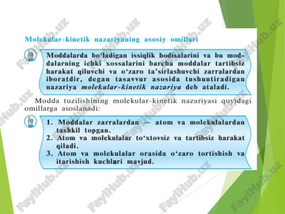 molekulyar kinetik nazariya va statistik fizik asoslari - Page 3