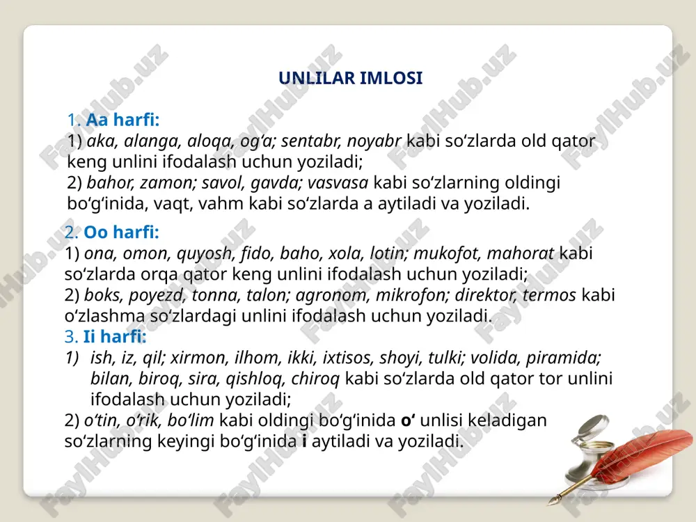 lishi va taraqqiyoti taʼsirida tarkib topgan. tabiiy muhitning holati oʻzaro taʼsir etib turuvchi koʻp omillarning murakkab majmuida tarkib topgan tabiiy muvozanatga bogʻliq. oʻzbekistonda 20-asrda, ayniqsa, uning 2 yarmida qishloq xoʻjaligida monokultura tizimining qoʻllanishi, gerbitsid va pestitsidlarning haddan tashqari koʻp ishlatilishi, mavjud suv zaxiralaridan notoʻgʻri foydalanish oqibatida atrofmuhit holatida katta salbiy oʻzgarishlar roʻy berdi. orol dengizi deyarli quridi, uning atrofida choʻllashish kuchayib ketdi, yer osti suvlari shoʻrligi darajasi oshdi. inson salomatligi uchun zarur sharoit buzildi, kamqonlik, gepatit, zotiljam kabi kasalliklar koʻpaydi. paxta monokulturasi taʼsirida boshqa hududlarda x.am inson hayoti uchun zarur boʻlgan ekologik vaziyat yomonlashdi. oʻzbekiston mustaqillikka erishgach, dastlabki kunlardan boshlab, tabiatni muhofaza qilishq.ga, respublika hududini ekologik tanazzuldan muhofaza qilishga kirishdi. tabiatni va uning komponentlarini muhofaza qilish toʻgʻrisida bir qancha qonunlar qabul qilindi. bular "tabiatni muhofaza qilish toʻgʻrisida" (1992 y. 9,12.), "suv va suvdan foydalanish toʻgʻrisida" (1993 y. 6,05), "yer osti boyliklari toʻgʻrisida" (1994 y. 23,09.; 2002 y. 12,12.da yangi tahrirdagi), …
