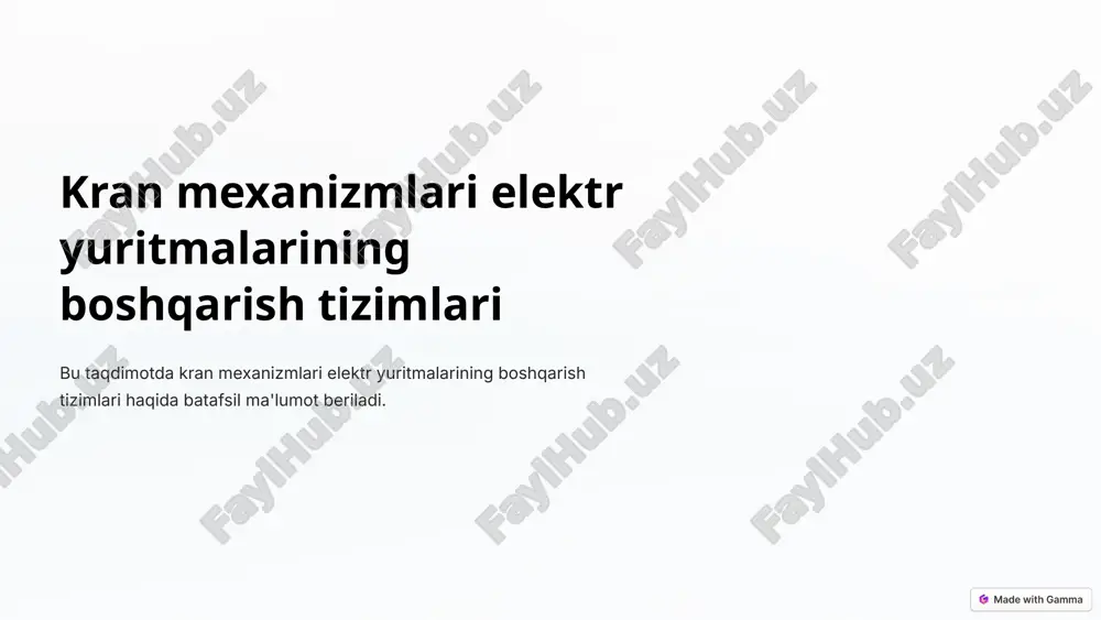 elektr yuritmaning asosiy komponentlar va ularning vazifalari - Page 3