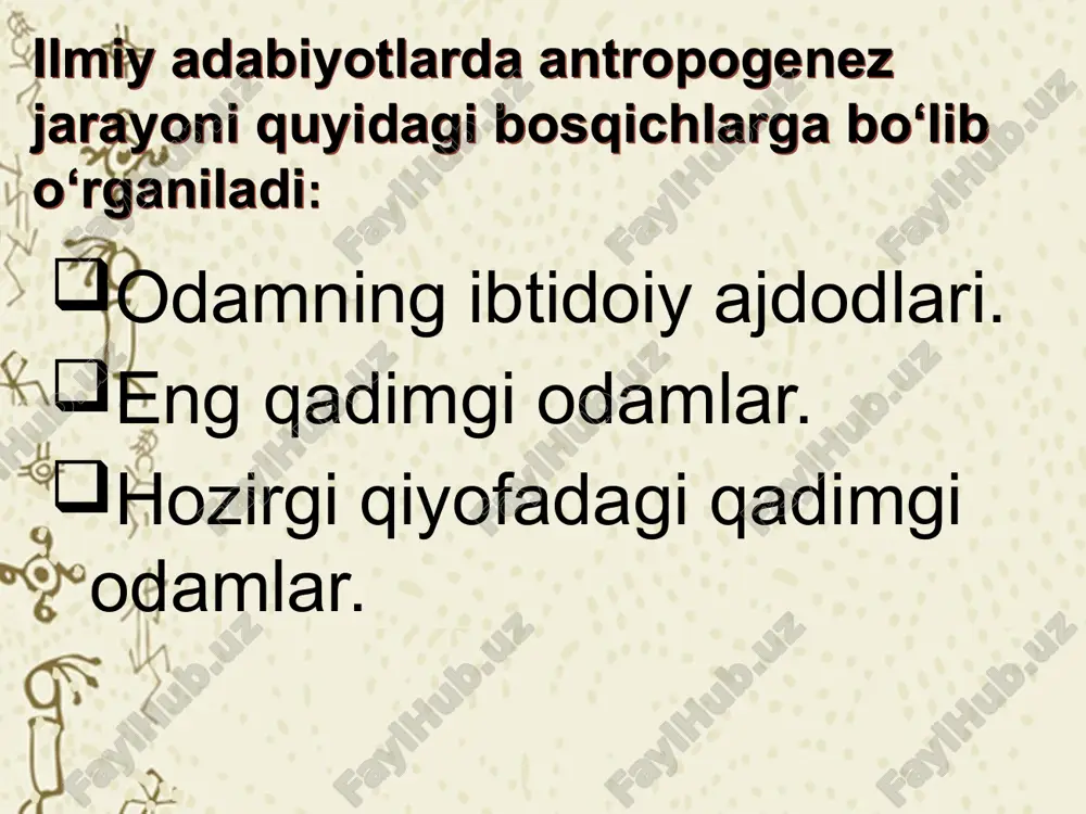 sslide1.xml ppt/slidelayouts/_rels/slidelayout10.xml.rels ppt/slidelayouts/_rels/slidelayout8.xml.rels ppt/slidelayouts/_rels/slidelayout9.xml.rels ppt/handoutmasters/_rels/handoutmaster1.xml.rels ppt/notesmasters/_rels/notesmaster1.xml.rels ppt/media/image54.png ppt/handoutmasters/handoutmaster1.xml ppt/media/image15.png ppt/media/image14.png ppt/media/image13.png ppt/notesmasters/notesmaster1.xml ppt/media/image24.jpeg ppt/media/image23.png ppt/media/image12.png ppt/theme/theme3.xml ppt/theme/theme2.xml ppt/media/image2.jpeg ppt/media/image1.jpeg ppt/theme/theme1.xml ppt/media/image4.jpeg ppt/media/image9.png ppt/media/image8.png ppt/media/image26.jpeg ppt/media/image25.jpeg ppt/media/image28.png ppt/media/image46.jfif ppt/media/image45.jfif ppt/media/image44.jfif ppt/media/image27.jpeg ppt/media/image42.jfif ppt/media/image47.jfif docprops/thumbnail.jpeg ppt/media/image53.jpeg ppt/media/image52.jpeg ppt/media/image51.jpeg ppt/media/image50.jpeg ppt/media/image41.jfif ppt/media/image43.jfif ppt/media/image39.jpg ppt/media/image40.jpg ppt/media/image31.jpeg ppt/media/image30.jpeg ppt/media/image29.jfif ppt/media/image34.jpg ppt/media/image32.png ppt/media/image36.jpg ppt/media/image38.jpg ppt/media/image35.jpg ppt/media/image37.jpg ppt/presprops.xml ppt/viewprops.xml ppt/tablestyles.xml docprops/app.xml docprops/core.xml ppt/media/media1.mp4 ppt/media/media2.mp4 ppt/media/image10.png ppt/media/image11.png ppt/media/image16.png ppt/media/image17.png ppt/media/image18.png ppt/media/image19.png ppt/media/image20.png ppt/media/image21.png ppt/media/image22.png ppt/media/image3.png ppt/media/image33.png ppt/media/image48.png ppt/media/image49.png ppt/media/image5.png ppt/media/image6.png ppt/media/image7.png ppt/slides/_rels/slide46.xml.rels ppt/slides/_rels/slide47.xml.rels ppt/slides/slide25.xml [content_types].xml _rels/.rels docprops/custom.xml selung’ur ibtidoiy odam oʻzbekiston hududida ilk ashel davrida , taxminan miloddan avvalgi 1500000 yillarda paydo boʻlgan .