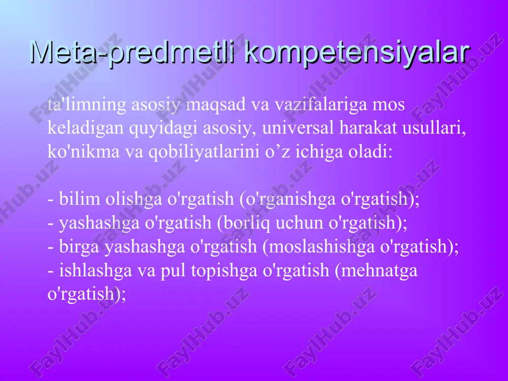 tant har kuni yoziladi. bir to'plamda oltita jumla mavjud. masalan, №1 to'plamining jumlalari: 1. qor eriydi. 2. yomg'ir yog'moqda. 3. osmon musaffo. 4. kolya kasal bo'lib qoldi. 5. qushlar kuyladi. 6. maydon bo'sh. 3) tablitsi shulte: 15 6 16 9 14 1 8 20 24 2 18 22 10 21 12 17 11 23 5 25 7 4 13 19 3 v i s m a j u ch g e l sh p sh o d y f t k b n r z x kognitiv jarayonlarni rivojlantirishga qaratilgan mashqlar (fikrlash, diqqat, idrok): 1. ushbu harflar qatorida qancha so'z yashiringan? volchishkotryashenoknoch 2. so'zlar chiqishi uchun bo'g'inlarni joyiga qo'ying. qul san chiq re mo ro mat si 3. "so'zlarni deshifrlash" o'yini. to'g'ri so'zlar chiqishi uchun harflarni joyiga qo'yish kerak: yo' li ha vo ng ri bod 4. so'zlarni yoki jumlalarni o'ngdan chapga o'qing. boramiz kurgani kontsert biz ! ! bu …
