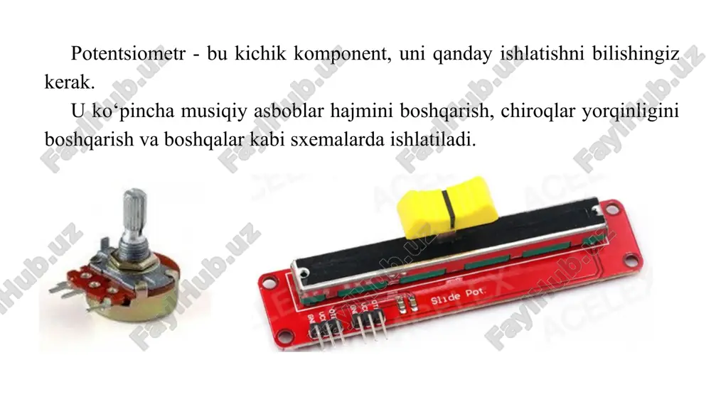 qanday ta'sir qilishini ko‘rib chiqamiz. har qanday elektrotexnik uchun eng muhim tenglama om qonunidir. om qonuni kontaktlarning zanglashiga olib keladigan kuchlanish, oqim va qarshilik o‘rtasidagi munosabatni belgilaydi. om qonuni quyidagicha tasniflanadi: v = i×r, bu yerda v - voltdagi kuchlanish; i- amperdagi oqim; r - omdagi qarshilik. elektr zanjirida har bir komponent qarshilikka ega, bu esa kuchlanishni pasaytiradi. ledlar oldindan aniqlangan kuchlanish pasayishiga ega va ma'lum bir oqim qiymatida ishlashga mo‘ljallangan. led orqali tok qanchalik baland bo‘lsa, led shunchalik porlaydi, chegara qiymatiga qadar. eng keng tarqalgan ledlar uchun maksimal oqim 20 ma ni tashkil qiladi. led uchun odatiy kuchlanish pasayishi 2 v atrofida. 5v kuchlanishli kuchlanish led va rezistor bo‘ylab tushishi kerak, chunki 2v ledning qolgan 3v qismi qarshilik bo‘ylab tushishi kerak. led (20 ma) orqali maksimal to‘g‘ridan -to‘g‘ri oqimni bilib, siz qarshilik qiymatini topishingiz mumkin. r = v/i = 3/0,02 = 150 om. shunday qilib, qarshilik qiymati 150 om …