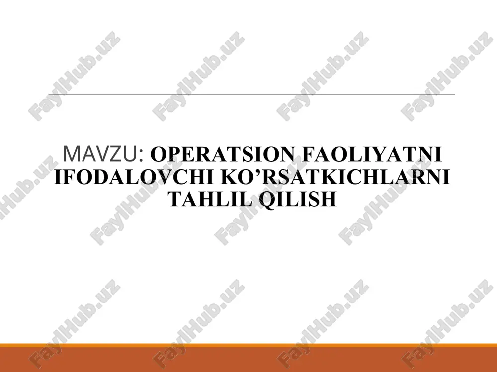 yil farqi (+,-) o‘sish sur’- ati, % 1. mahsulotlar sotishdan olingan sof tushum, ming sum 11133677 16236271 +5102594 145,83 2. xodimlarning ro’yxat bo’yicha soni, kishi 35 65 +30 185,71 3. bir xodimga to’g’ri keluvchi o’rtacha yillik ish unumi, ming so’ m (1/2) 318105,06 249788,79 -68316,27 78,52 mahsulot hajmiga ta'sir qiluvchi mehnat vositalari omillari tarkibida o’rganiladigan masalalar korxonani asosiy fondlar (asosiy vositalar) bilan ta'minlanganligi asosiy fondlarni texnik holati asosiy fondlardan samarali foydalanish asosiy fondlarning tarkibi, holati va ulardan samarali foydalanishni tahlili korxonalari moddiy resurslar bilan ta’minlanishi va ulardan samarali foydalanishni tahlil qilish mehnat buyumlari omillari tarkibida o’rganiladigan masalalar korxonani moddiy resurslar bilan ta'minlangaligi moddiy resurslardan samarali foydalanish mahsulot ishlab chiqarish hajmiga ta’sir qiluvchi omillar quyidagicha tarkiblanadi: mehnat omillari, mehnat vositalari omillari, mehnat buyumlari omillari. barcha omillar bir-biri bilan bog‘liqlikka ega, ammo iqtisodiy tahlilning shartiga ko‘ra ularni shartli ravishda guruhlarga ajratilib, har bir omilni ta’sir etish darajasi alohida aniqlanadi. so‘ngra uchchala omillar …