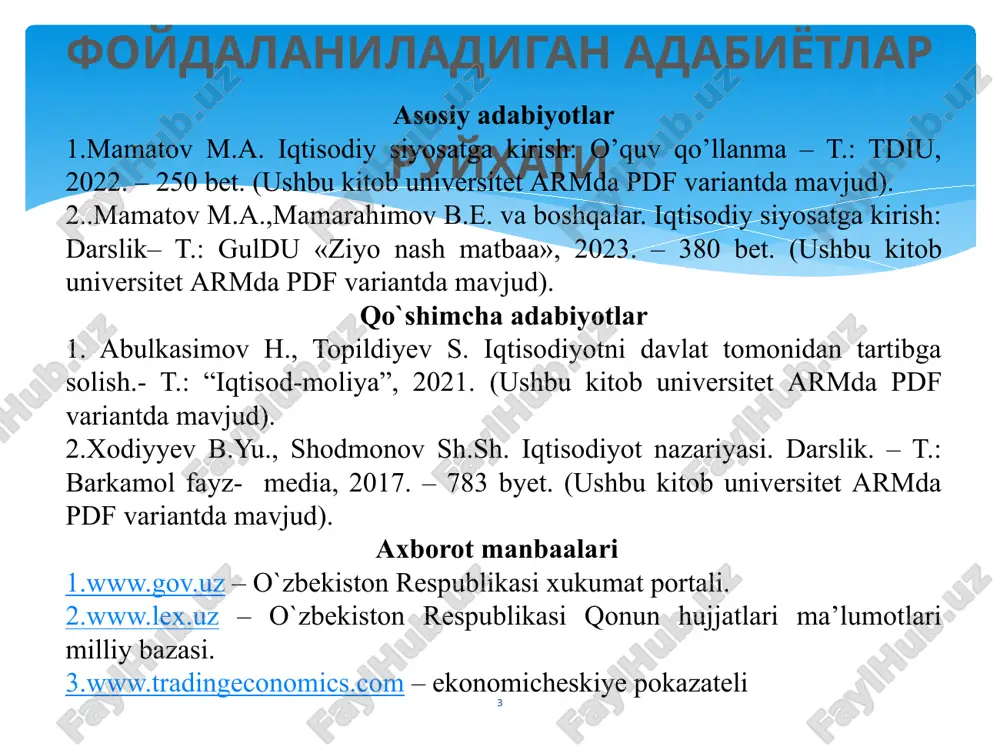 rli stsenariy) makroiqtisodiy rivojlanish stsenariylari xususiyatlari va kutilayotgan o'zgarishlar jahonda pandemiya bilan bog'liq vaziyat keskinlashib boradi va global yopilish 2021-2022 yilda ham davom etadi. asosiy savdo hamkorlar iqtisodiyoti tiklanishi sekinlashadi, tashqi talab 2023 yil ii choragiga kelib inqirozdan oldingi darajasiga etadi. xavfsiz aktiv sifatida oltin narxining o'suvchi dinamikasi saqlanib qoladi iqtisodiy o'sish ko'rsatkichlari 2022 yil oxirida inqirozdan oldingi darajaga yaqinlashadi, iqtisodiyot o'zining potentsial trendi darajasiga 2023 yil oxirida borib etadi. byudjet xarajatlari yuqoriligicha saqlanib qoladi va 2021-2022 yillarda yig'ma byudjet defitsiti 6-7 foiz atrofida shakllanadi. tartibga solinadigan narxlar erkinlashtirilishi jarayoni 2023 yildan keyingi muddatlarga qoldirilish ehtimoli oshadi. asosiy stsenariya prognozlari ko'rsatkichlar 2019 (fakt) asosiy stsenariya prognozlari (yillik o'sish, foizda) 2020 2021 2022 2023 yillik inflyatsiya darajasi 15,2 11-12,5 9-10 10-11 5 yaim real o'sishi 5,6 1-1,5 4,5-5,5 5-6 5-6,5 yakuniy iste'mol xarajatlari o'sishi 6,6 0,5-1,5 4,3-5,3 4,1-5,1 2,7-3,7 - uy xo'jaliklari 6,8 0,4-1,4 4,5-5,5 4,6-5,6 3-4 asosiy kapitalga investitsiyalar hajmi …