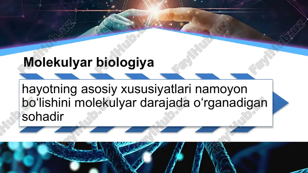 formasi bo’lib, undan ketma-ketliklarni tekislash, ko'rish va tahrirlash, ularni filogenetik daraxtlar va asosiy komponentlar tahlili uchastkalari bilan tahlil qilish hamda molekulyar tuzilmalar va izohlarni o'rganish uchun foydalaniladi. this presentation uses a free template provided by fppt.com www.free-power-point-templates.com phylip (phylogeny inference package) - filogenetik daraxtlarni yaratish uchun dasturiy ta'minot bo’lib, u grafik interfeysga ega bo'lmagan 35 ta dasturdan iboratdir. dastur dastlab 1980-yil sentyabr oyida taqdim etilgan bo’lib, uning 28 000 dan ortiq rasmiy ro'yxatdan o'tgan foydalanuvchilari bor. phylip funksionalligi uchun grafik interfeysni ta'minlaydigan bir qator dasturiy mahsulotlar mavjud. phylip tizimi rus tilida bepul tarqatiladi va bu phylip algoritmlaridan foydalangan holda daraxtlarni qurish, ularni vizualizatsiya qilish, shuningdek, ularni newick formatida saqlash imkonini beradi. this presentation uses a free template provided by fppt.com www.free-power-point-templates.com bioconductor - keng ko'lamli floss loyihasi bo'lib, u bioinformatika bo'yicha tadqiqotlar uchun ko'plab alohida paketlarni taqdim etadi. genomik ma'lumotlarni, izohli chip nomlarini, biologik ketma-ketlik izohlarini va boshqalarni, shuningdek, eksperimental …