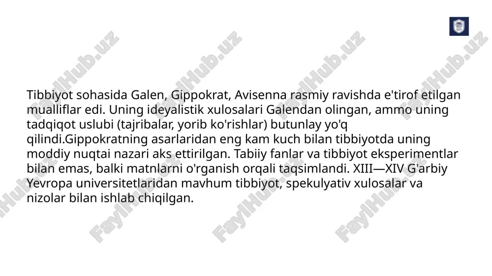anishi natijasida feodal jamiyatining parchalanish jarayoni boshlandi. xv- xvii asrlarda hunarmandchilik, savdo-sotiqni rivojlantirish, ishlab chiqarishni oshiri, yangi turdagi bozorlarni ochish, ishlab chiqarishni kengaytirish va sotib olish kabi o'zgarish yirik geografik kashfiyotlarni keltirib chiqardi. ilm-fan va madaniyat jadal rivolandi. texnika sohasidagi chuqur o' zgarishlar aniq fanlarning jadal rivojlanishiga olib keldi. davlatlardagi yangi kashfiyotlar keng migyosdagi haqidagi ma'lumotlarni: ovropaliklar birinchi marta ko'pgina yangi o'simliklar va hayovonlarni, boshqa dav-lat xalqlarini, ularning madaniyati va urf-odatlarini bilishdi. davlatlarga sayohatlar va geografik kashfiyotlar farmasevtika tibbiyotini boyitdi. hindiston va xitoydan yevropaga opiy, kamfara, smola va boshqa dori moddalari, amerikadan esa — xinin po'stlog'i, gaya daraxti,yalpiz ildizi,kakao mevasi olib kelindi. dorishunoslik bo'yicha parasel's o'z zamonasi uchun yangi dorilar meyori haqida: "hamma dori zahar, hech qaysi dori zahardan xoli emas, qachonki meyoridan oshib ketsa". parasel's inson organizmida kechayotgan jarayonlar, kimyoviy jarayonlardir deb aytadi. parasel's laboratoriya tibbiyotida kimyo asosiy vazifalardan birini egallaydi deb, ishlaydigan shifokorlardan kattiq intizom va ishni talab …
