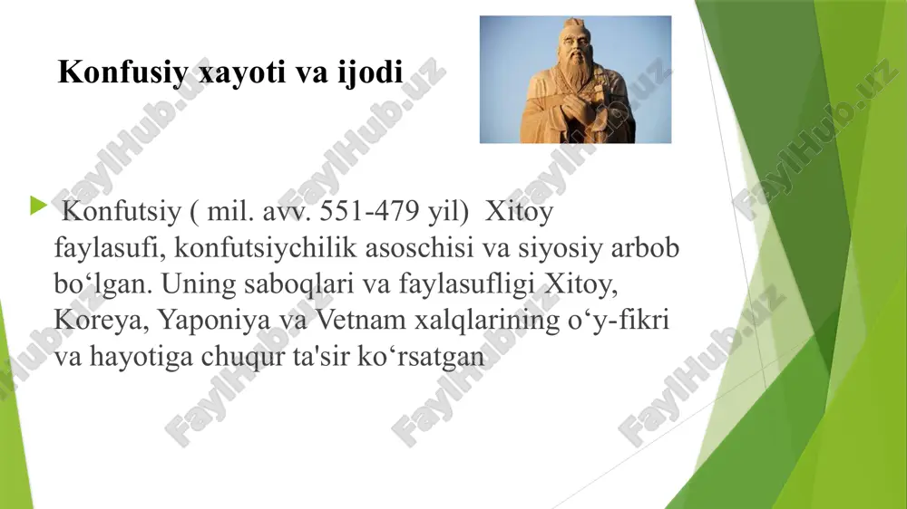 bo‘lib, ijtimoiy qonun ta'sirida o‘sadi. komenskiy, tarbiyachi boladagi iste'dodni o‘stirishi kerak. agar bola pedagogik ta'sirsiz yashasa, bu iste'dod tasodifan o‘sadi. kishi dunyoga kelganda kishiga xos iste'dodga ega bo‘ladi. viii-ix asirlarning ikkinchi yarmida chet el pedagoglarining g’oyalari 1.k.d. ushinskiy, lev nikolayevich tolstoy, georg kershenshteyner, djon dyuilarning jahon pedagogika sohasidagi o‘rni 2.mariya montessori, stanislav teofelovich shatskiy, povel petrovich blonskiy, anton semyonivich makarenkolarning tarbiya sohasidagi qarashlari konstantin dmitriyevich ushinskiy 1824-yil 19-fevralda tula shahrida tug‘ilgan. 1870-yil 22-dekabrda vafot etgan. odessa, kiyevda dafn etilgan. u novgorod -severskdagi gimnaziyada o‘rta ma'lumot olgach, 1840-yilda moskva universitetining adliya (yuridik) fakultetida o‘qidi, mustaqil ravishda rus, nemis, frantsuz tillarini o‘rgandi. universitetni tamom qilgandan keyin yaroslavldagi adliya litseyida qomus, qonunshunoslik, davlat huquqi va moliya fanlari kafedrasiga professor lavozimini bajaruvchi qilib tayinlandi. k.d.ushinskiyning g’oyalari k.d.ushinskiyning asosiy pedagogik g'oyalari nazariya bilan amaliyot birligi ona tili tarbiya vositasi tarbiya xaqida axloqiy tarbiya ayollar talimi pedagogikaning boshqa fanlar bilan bog’liqligi pedagog shaxs mexnat tarbiyaninig sohasi …