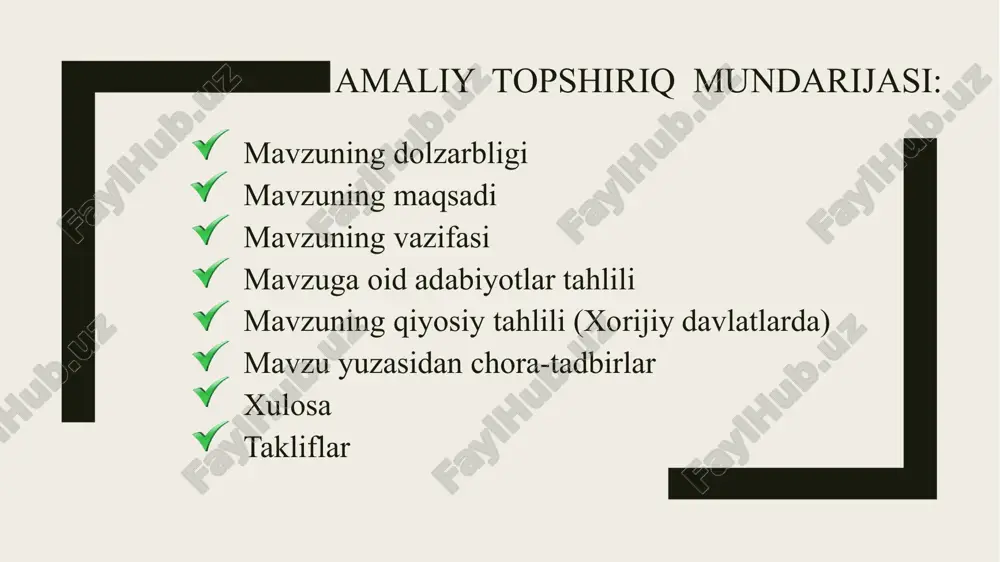 ishonchlilik mezonlari bilan baholanadi, o‘quvchi va o‘qituvchi o‘rtasidagi shaffoflik, ochiqlik va ishonchga asoslangan munosabat ustuvor hisoblanadi, ‘qituvchilik kasbini tanlagan shaxslar universitetda maxsus etika kurslarini o‘tishi majburiy. 10 t/r amaldagi holat (o‘zbekistonda) amaldagi holat (xorijda) taklif 1. maktab rahbarlari va o‘qituvchilarini hallolik vaksinasi bilan emlash, oxirgi paytda bu bo‘yicha prezidentimiz tomonidan keng islohotlar olib borildi qonunlar qabul qilindi, lekin, maktablarda manfaatlar to‘qnashuvini tugatish juda qiyin masala bo`lib qolmoqda. maktab direktori tomonidan ishga olish jarayonida qarindosh-urug`chilikga yo‘l qoyishi, xodimning bilimi, malakasiga qarab emas balki cho‘ntagidagi puliga yoki qaysidir kattakonning qarindoshi yoki qaysidir yuqori tashkilotdan kelgan qo‘shtirnoq ichidagi topshiriqqa qarab harakat qilishi, ilmiy bo‘lim mudirlari dars jadvalini tuzishda belgilab qo`yilgan mezonlar asnosida emas o‘qituvchilar tomonidan keladigan sovg`alarga qarab tayyorlashi, har bayramlarda maktab rahbarlari va sinf rahbarlarni ota-onalar tomonidan beriladigan sovg‘alar, attestatsiya jarayonida fan o‘qituvchilari bilimiga emas qo‘lidagi puliga ishonib harakat qilishi jamiyatimizning og‘riqli nuqtasiga aylanib qolmoqda. janubiy koreya- maktab o‘qituvchilari va rahbarlariga muntazam …