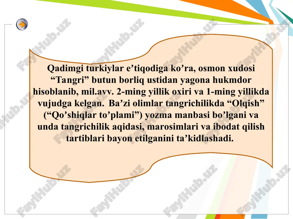balarda “yahudiy”, “ibroniy” va “isroil oʼgʼillari” kabi nomlar bilan tilga olinadi. bani isroilning 12 qabilasiga asos solgan, deb hisoblanadigan ishoq paygʼambarning oʼgʼli yaʼqubning 12 oʼgʼlidan birining ismi “yahuda” boʼlgan degan taxmindan kelib chiqqan holda uning ismiga monand ravishda “yahudiy” atamasi shakllangan. yahudiylik oʼrta asrlarda yevropa va vizantiya imperiyasida ayovsiz siquvga olinib, quvgʼin qilingan bir paytda, markaziy osiyoda boshqa dinlar qatori teng huquqqa ega boʼlgan. maʼlumotlarga koʼra, ilk sinagoga buxoroda viii asrda qurilgan. bugungi kunda yahudiylar asosan buxoro, samarqand va toshkent kabi yirik shaharlarda istiqomat qiladilar. mamlakatimizda аdliya vazirligidan roʼyxatdan oʼtgan 8 ta yahudiy sinagogasi, 5 ta yahudiy milliy–madaniy markazi, shuningdek, yahudiylar tarixi muzeyi faoliyat olib bormoqda. buddaviylik buddaviylik miloddan avvalgi vi–v asrlarda shimoliy hindistonda vujudga keldi. buddaviylikning asoschisi siddhartha (sanskritcha “ezguliklar keltiruvchi”) gautama shakʼyamuni (mil. av. 567–488 y.) real tarixiy shaxs boʼlib, hindiston va nepal chegarasidagi kapilavasta viloyatining shakʼya qabilasi hukmdori oilasida tugʼilgan. “budda” (sanskritcha – xotirjam, nurlangan, oliy haqiqatga …