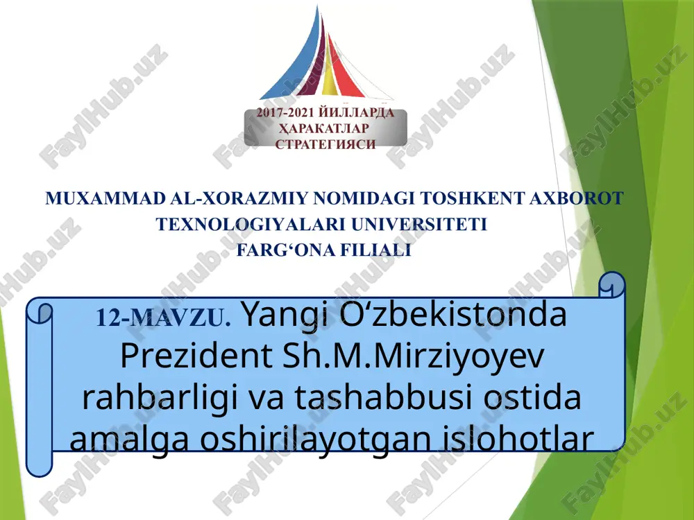 bilimlari va savodxonligini yanada oshirish va mustahkamlashga qaratilgan «huquq bilimdonlari», «siz qonunni bilasizmi?», «tafakkur sinovlari», «konstitutsiya — baxtimiz poydevori» respublika ko'rik-tanlovlarini o'tkazish iiv, ovao'mtv, bosh prokuratura, xalq ta'limi vazirligi, mtrk, «mahalla» jamg'armasi, «kamolot» yoih, vazirlik va idoralar xalq ta'limi vazirligi, ovao'mtv, iiv, adliya vazirligi, bosh prokuratura din ishlari bo'yicha qo'mita, ovao'mtv, xalq ta'limi vazirligi, o'rta maxsus, kasb-hunar ta'limi markazi, o'zbekiston musulmonlari idorasi, toshkent islom universiteti, «kamolot» yoih, «mahalla» jamg'armasi, milliy g'oya va mafkura ilmiy-amaliy markazi, o'znntma xalq ta'limi vazirligi, «kamolot» yoih, adliya vazirligi, ovao'mtv, o'rta maxsus, kasb-hunar ta'limi markazi, fjshmqmi 84 band 97 band 99 band 100 band qonun ustuvorligini ta'minlash va sud-huquq tizimini yanada isloh qilish ii 4.2. aholini ijtimoiy himoya qilish va sog'liqni saqlash tizimini takomillashtirish, xotin-qizlarning ijtimoiy-siyosiy faolligini oshirish keksa avlod vakillari hamda «mehribonlik» uylari, maxsus maktab-internatlar tarbiya-lanuvchilari, «sahovat» uylarida yashovchi yakka yolg'iz qariyalar va ijtimoiy himoyaga muhtoj oilalar farzandlari uchun yurtimizdagi tarixiy obidalar, ziyoratgohlar va muqaddas …