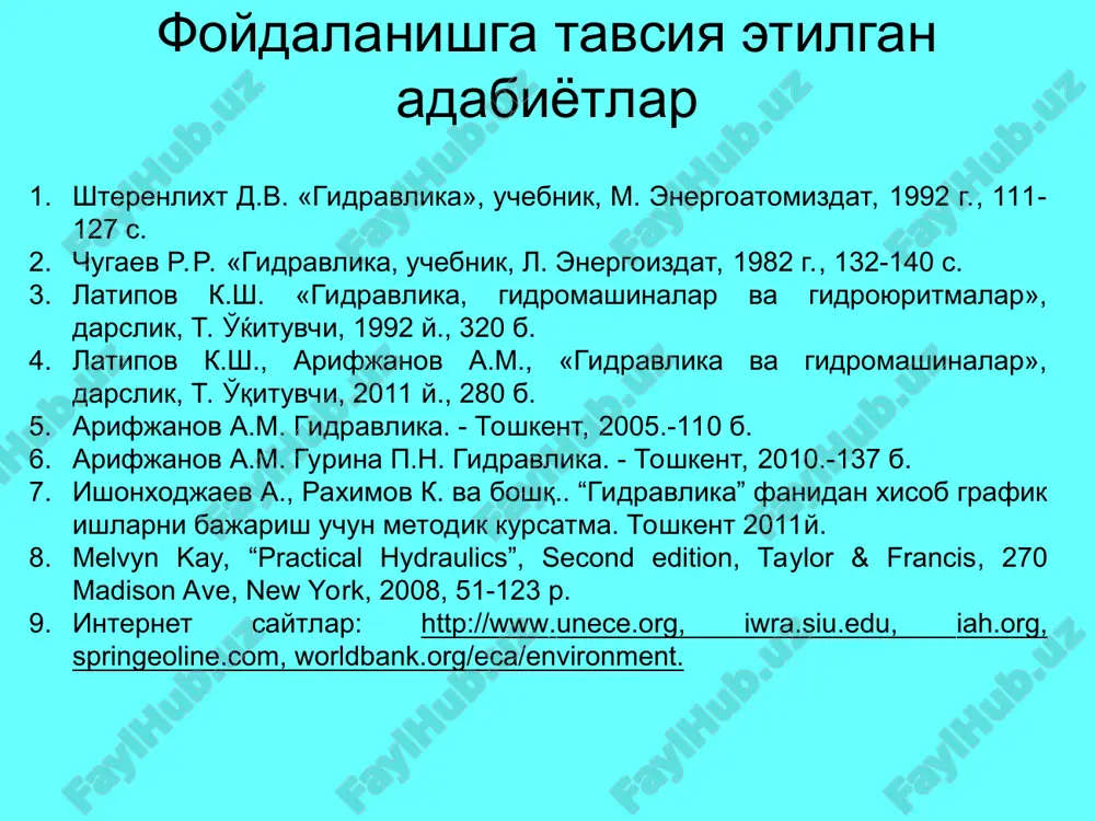 parallel va ketma-ket ulanganquvurlarning gidravlik hisobi - Page 3