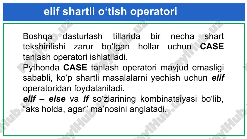elif shartli o‘tish operatori - Page 3