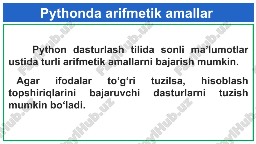 pythonda arifmetik amallar - Page 3