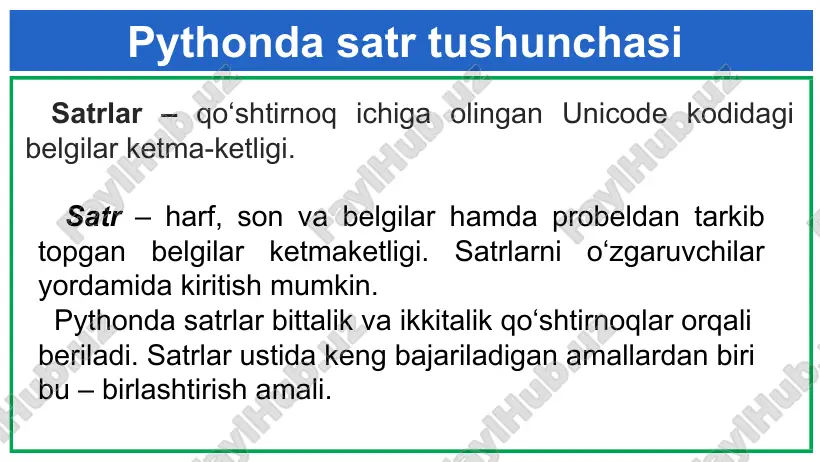 satrlar bilan ishlash - Page 3