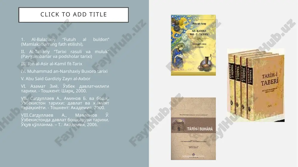 an makkadan madinaga ko‘chishga majbur bo‘ladi. bu arab tilida “hijrat” deb atalib, shu kundan boshlab musulmon olamida qabul qilingan hijriy yil boshlanadi. (hijriy yil hisobi 2 xil bo‘ladi: hijriy-qamariy, ya’ni oy hisobi bo‘yicha va hijriy-shamsiy, quyosh hisobi bo‘yicha). arablarning orta osiyoga dastlabki yurishlari madinada muhammad payg‘ambar (s.a.v.) o‘z ta’limotini davom ettiradi. madinada shuhrat qozongan makkaliklar butparastlik g‘oyalariga qarshi ham harbiy, ham siyosiy zarba bera boshlaydilar. muhammad (s.a.v.) payg‘ambar vafot etgach (632 y), ketma-ket “xulofoiy rashoddin” (haq yo‘ldan borgan sahih xalifalar) nomlarini olgan abu bakr, umar, usmon va alilar (661 yilgacha) payg‘ambar siyosatini davom ettirib, arabiston yarim orolida markazlashgan-arab xalifaligi davlatiga asos soladilar. o‘zaro qabilalar birlashuvi, dini islomning yoyilishida ilohiy muqaddas kitob qur’onning o‘rni nihoyatda katta bo‘ldi. vii asrning ikkinchi yarmidan boshlab xalifalik kengaya borib o‘z chegaralarini g‘arb va sharq tomon kengaytirishga harakat qildi. yaqin va o‘rta sharqning boy viloyatlari qo‘lga olinib, nihoyatda uyushgan va jangovar arab qo‘shini shiddat bilan harakatlarini …