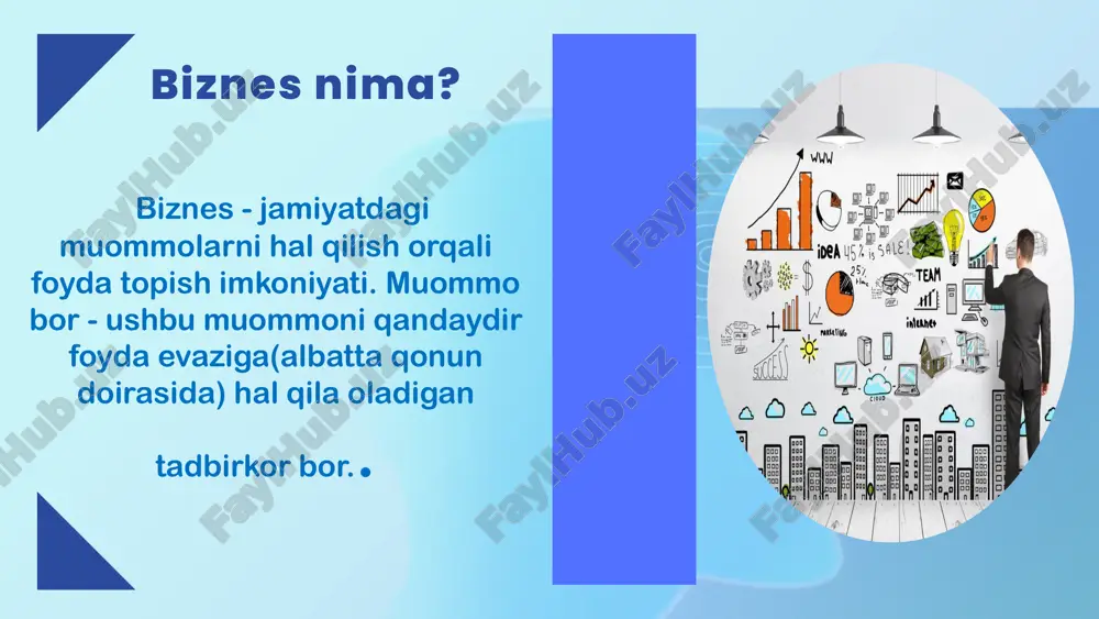 restoranlar, mexmonxonalar bilan bo'lgan tadbirkorlik. oziq-ovqat biznesi xizmat ko'rsatish tarmoqlari. . innovatsion tarmoqlar. it, telekommunikatsiya, elektronika sohasida ish olib boradigan texnologik kompaniyalar it sohasida telekomunikatsiya sohasida elektronika sohasida kabi xizmatlar beradigan tadbirkorlik sub'ektlari buyurtmalar ko'rsatish tarmoqlarida reklama marketing dizayn sanoat osti tarmoqlar. masalan, qurilish, loyihalash, tadekdorlik va texnologik xizmatlar tarmoqlari. maishiy xizmatlar tarmoqlari., giyim-kechak, mebel, buta va boshqa maishiy predmetlar sohasida ish olib boradigan kompaniyalar. ovqat tayyorlash kiyim-kechak mebel biznes tarmoqlari kerakligining sabablari bor: 1. monitoring olib borish imkonini beradi. 2. strategiya izlashni yaxshilash. 3. har bir tarmoq uchun mas'ul inson tayinlash imkoniyati. 4. rivojlanish imkoniyatini beradi quyidagi biznes tarmoqlari dunyoda keng tarqalgan va ommabop bo'lganlardan ba'zilaridir: facebook, eng katta ijtimoiy tarmoqlardan biri hisoblanadi. ushbu platforma orqali kompaniyalar o'zlarining sahifalarini ochishi va mijozlar bilan bog'lanish imkoniyatiga ega bo'lishadi. shuningdek, facebook reklama xizmatlarini taklif etadi va kompaniyalar uchun reklama kampaniyalarini o'rnatish imkoniyatini beradi instagram, asosan tasviriy materiallarni o'z ichiga olgan ijtimoiy …