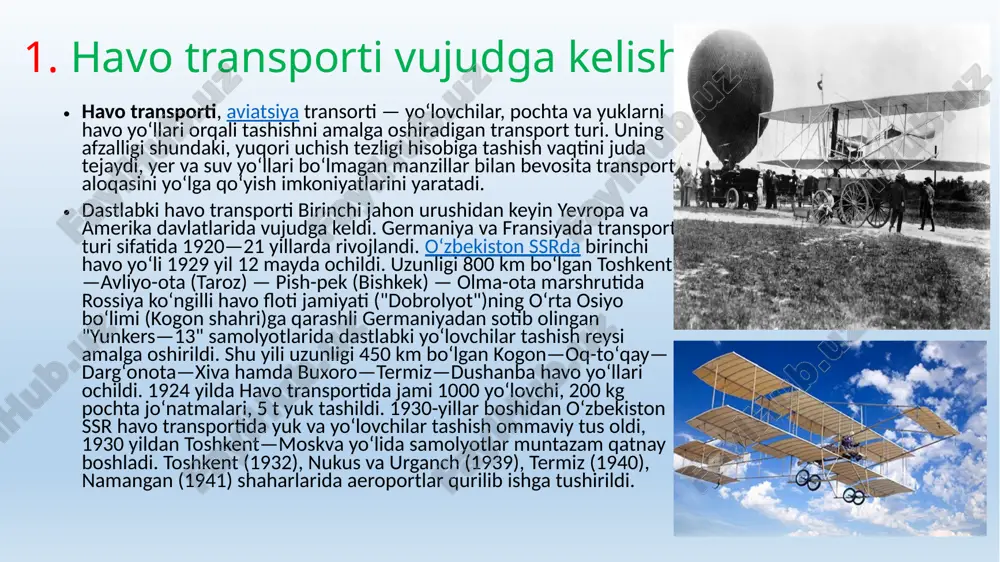 yil 27 noyabrda o'zbekiston prezidenti "o'zbekiston havo yo'llari" kjkni qayta tashkil etish tashabbusi bilan chiqdi. aviakompaniya bir nechta mustaqil tashkilotlarga bo'linishi kutilmoqda faoliyat"o'zbekiston havo yo'llari" 50 dan ortiq yo'nalishlarga, shu jumladan evropa, osiyo va shimoliy amerika davlatlariga doimiy reyslarni amalga oshiradi. aviakompaniyaning vakolatxonalari dunyoning 25 mamlakatida ishlaydi [7].uzbekistan airways technics aviakompaniyasining texnik bazasida kompaniyaning samolyot parkidagi airbus a320, airbus a320neo, boeing 757, boeing 767, boeing 787 kabi samolyotlarni ta'mirlash uchun barcha zarur jihozlar mavjud.nak tomonidan aviatsiya dvigatellari parki tarkibini takomillashtirish bo'yicha qabul qilingan kontseptsiya, xususan 2010 yil 18 iyuldan boshlab aviakompaniya uchun yangi a-320 samolyotlari foydalanishga topshirilishi munosabati bilan texnik xizmat ko'rsatishning zamonaviy sifat nazorati tizimlari joriy etildi va xalqaro standartlarga javob beradigan aviatsiya texnikasini ta'mirlash, aviatsiya mutaxassislari va sifatni ta'minlash xizmati nazorat apparati mutaxassislarining kasbiy mahorat darajasini oshirish.2012 yilda aviakompaniyaning havo parki yana ikkita boeing 767-300er samolyotlari bilan to'ldirildi.2016 yildan beri aviakompaniya uchta boeing 787-8 samolyotlarini ishlatishni boshladi. yo'lovchilar …
