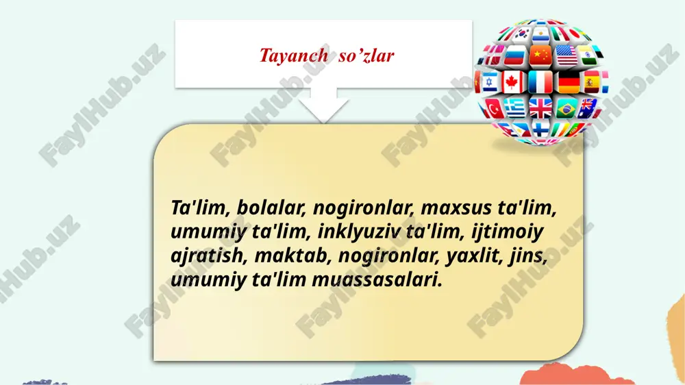 bolalarning ta'lim olishi va kasb-xunarga tayѐrlashda ularning o‘rtasidagi to‘siqlikni bartaraf etib ochiq ta'lim muxitini yaratishdan iborat. umumta'lim maktablarda alohida dastur va darsliklardan foydalanish imkoniyati bo‘lmaydi. inklyuziv ta'lim tizimi integratsiyalashgan ta'lim tizimidan uzinig mazmun – moxiyati, maqsadi, vazifalari va xarakat dasturi bilan farqlanadi bolaning tarbiya va o‘quv faoliyatida orqada qolishi psixik funksiyalarni o‘zlashtirmaganligi natijasidir. masalan, bolaning kiyim kiyishida ketma-ketlikning buzilishi uning xotirasi zaifligidan emas, balki ushbu jarayonni amalga oshirish uchun zarur bo‘lgan malakalarni egallamaganligi tufayli ro‘y beradi. bunday psixikmuammoni psixoreksiyalash usullari bilan birga bolaga kiyimlarni to‘g‘ri ketma-ketlikda kiyish tasvirlangan rasmlar taqdim etilishi mumkin. l.s.vigotskiy ijtimoiy muhit sog‘ligi imkoniyatlari cheklangan bolalar uchun birinchi darajali ahamiyatga egadir, degan g‘oyani ilgari suradi.2 xuddi shuningdek, u imkoniyati cheklangan bolalarning rivojlanishini ildizi yomon o‘simlikka o‘xshatadi. «uning ingichkagina ildizlari oziqlantiruvchi tuproqning qatlamlari va shakliga mos kelmaydi. ular o‘zo‘zicha tuproqning oziqa beruvchi qatlamlariga yetib borolmay, quruq va zaharli qatlamga kirib qoladi. bunday o‘simlik muvofiq sharoitlarda gullashi mumkin edi, …
