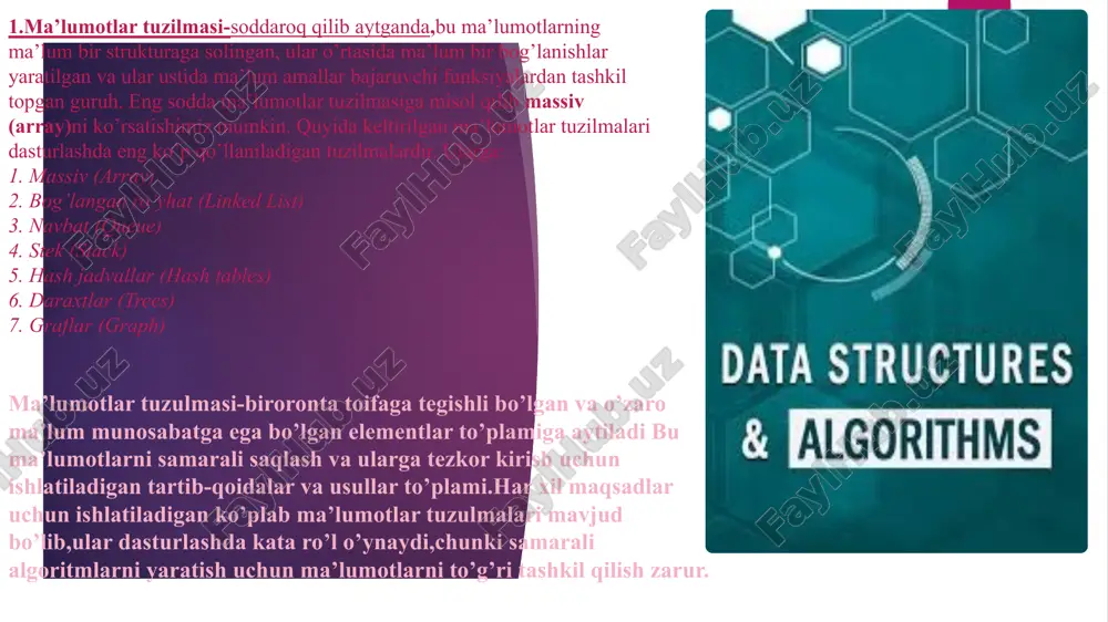 ) uchta sondan eng kattasini topish algoritmi: uchta sondan eng kattasini topish algoritmi: start a, b va c o'zgaruvchilarini yaratamiz a, b va c ga qiymatlar beramiz agar a>b bo'lsa agar a>c bo'lsa a eng katta son deb qaytar aks holda c eng katta son deb qaytar aks holda (ya'ni a c bo'lsa b eng katta son deb qaytar aks holda c eng katta son deb qaytar # uchta sondan eng kattasini topish algoritmi def getlargest(a,b,c): if a>b: if a>c: return a else: return c else: if b>c: return b else: return c etiboringiz uchun rahmat! image2.jpg image1.jpeg image3.jpg image4.jpg image5.jpg image6.png image7.png image8.png /docprops/thumbnail.jpeg