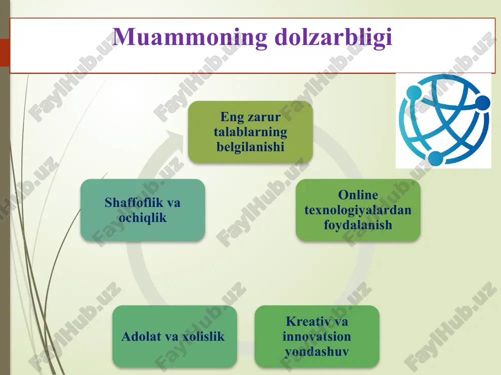 ulosa o‘qituvchilarning nomzodlikdan to ishga olinishigacha bo‘lgan jarayondagi harakatlar ketma-ketligi maktabning pedagog xodimlarga bo'lgan ehtiyojini aniqlash va seleksiya ishlarini samarali tashkil etish maktabning o'quv jarayonini yaxshilashga va o'quvchilarning bilim darajasini oshirishga yordam beradi. pedagoglarga bo‘lgan ehtiyojni qoplash orqali ta’limning sifatini yanada oshirish mumkin. ta’lim faoliyatini seleksiylashdan asosiy maqsad esa zamonaviy bilimga ega, o‘z ustida ishlaydigan, xxi asr ko‘nikmalarini o‘zida va o‘quvchilarda joriy eta oladigan zamonaviy pedagoglarni shakllantirishdir vakansiya ishga qabul qilish buyrug‘i ariza ishga yo‘llanma suhbat yoki tanlov mehnat shartnomasi maktabning pedagog kadrlarga bo‘lgan ehtiyojini aniqlash va tanlov jarayonini rejalashtirish kerak. seleksiyalash jarayonida faqatgina test, suhbat bilan emas, balki o‘qituvchini kasbiy kompetensiyalarini ham hisobga olib, dars o‘tish mahoratini ham baholash orqali ishga qabul qilish. turli platformalarda ish e'lonlari joylashtirilishi kerak, shu jumladan maktab veb-sayti, ijtimoiy tarmoqlar, ish topish saytlari va mahalliy gazetalarda. ishga qabul qilish jarayonida, ariza beruvchilarning malakasi, tajribasi va shaxsiy sifatlari to'g'risida ma'lumot olish uchun, ariza shakllari va …