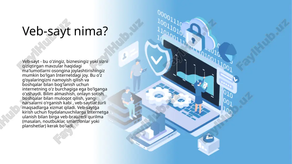 iliwixmasalan, blog,https://www.wix.com/bloguch qismdan iborat: protokol identifikatori: veb-sahifaga kirish uchun ishlatiladigan protokolni belgilaydi (odatda http yoki https) server nomi: veb-server joylashgan domen nomi va kengaytmasiga ishora qiladi (wix.com) fayl nomi: ushbu veb-serverdagi (blog) ma'lum sahifa yoki manbani bildiradi. veb-sayt xavfsizligi nima? veb-sayt xavfsizligi sizning shaxsiy ma'lumotlaringizni va saytingizni himoya qilishdir. sayt infratuzilmasi saytingiz mazmuni va ma'lumotlariga kirishi, o'zgartirishi va o'g'irlashi mumkin bo'lgan zararli onlayn tajovuzkorlardan himoya qilishni ta'minlaydi. shuningdek, u sizning saytingiz foydalanuvchilarining shaxsiy ma'lumotlari va maxfiyligini himoya qilishi kerak. veb-saytga ega bo'lgan har bir shaxs yoki kompaniya kiberxavfsizlik asoslari haqida to'liq tushunchaga ega bo'lishi va veb-saytlari hujumlardan xavfsiz ekanligiga ishonch hosil qilishi kerak. veb-sayt xavfsizligi tahdidiga misollar rahmat image1.png image2.jpeg image3.png image4.jpeg image5.png image6.svg image7.png image8.jpeg image9.jpeg image10.jpeg .msftofcthm_accent1_fill_v2 { fill:#156082; } .msftofcthm_accent1_stroke_v2 { stroke:#156082; } /docprops/thumbnail.jpeg