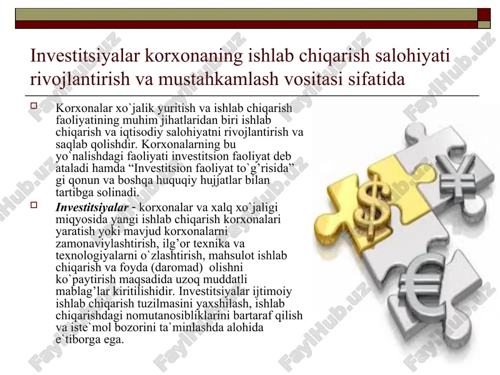 quyidagi formuladan foydalaniladi: bu erda: t - natijalarni olish (xarajatlarni amalga oshirish) davridan taqqoslash davrigacha bo`lgan muddat bo`lib, yillarda o`lchanadi. diskont me`yori (e) - boshqa investorlar o`z mablag’larini xuddi shu turdagi loyihalarni amalga oshirish uchun kiritishga rozi bo`luvchi, kapitalning daromadlilik koeffisienti (daromad miqdorining kapital qo`yilmalarga nisbati). xarajatlarning qoplanishi dinamik usuli statistik usuldan sof pul oqimlarini diskoshlashni nazarda tutishi bilan farq qiladi. muammo shundaki, qaysi davrda to’plangan diskontlangan pul oqimlari dastlab to’lovlarga teng yoki undan ortiq bo’lishida. qoplanishning bu davri so’ngra turli tarmoqlar, mintaqalar va boshqalardagi har hil investitsiya risklarini aks ettiradigan qoplanish me`yori bilan qiyoslanadi. ( ) t t e d + = 1 1