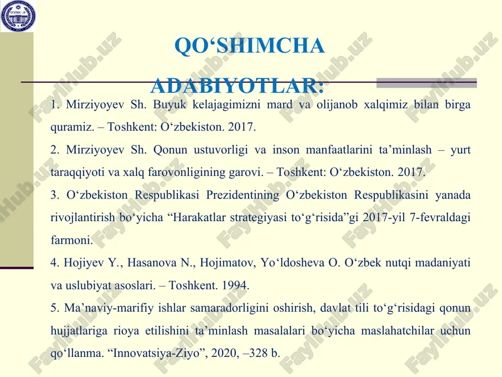so‘zlariga i, ii shaxs egalik qo‘shimchasi qo‘shilganda bir y tovushi qo‘shib aytiladi va shunday yoziladi: parvoyim, parvoying; parvoyimiz, parvoyingiz; obro‘yim, obro‘ying; obro‘yimiz, obro‘yingiz kabi; 3) ii shaxs egalik qo‘shimchasi parvo, avzo, obro‘, mavqe so‘ziga -yi shaklida, xudo, mavzu so‘ziga esa -si shaklida qo‘shiladi: avzoyi, mavzusi kabi (dohiy kabi y undoshi bilan tugagan so‘zga ham iii shaxsda -si qo‘shiladi: dohiysi kabi d) men, sen olmoshiga -ni, -ning, -niki qo‘shimchasi qo‘shilganda qo‘shimchadagi n tovushi aytilmaydi va yozilmaydi: meni, mening, meniki; seni, sening, seniki kabi; 6) quyidagi qo‘shimchaning bosh tovushi ikki yoki uch xil aytiladi va shunday yoziladi: a) taqlid so‘zdan fe’l yasovchi -illa (chirilla, taqilla) qo‘shimchasi so‘z tarkibida v yoki u tovushi bo‘lganda -ulla aytiladi va shunday yoziladi: shovulla, lovulla, gurulla kabi; b) nisbat shaklini yasovchi -dir qo‘shimchasi jarangli undosh bilan tugagan bir bo‘g‘inli so‘zga (kel so‘zidan boshqa), shuningdek, z undoshi bilan tugagan orttirma nisbat yasovchisidan keyin qo‘shiladi: quvdir, egdir, kuldir, yondir; …
