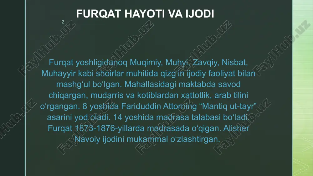 furqat hayoti va ijodi - Page 3