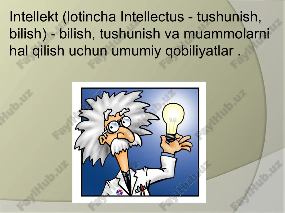 e.torndayk, golman va boshqa olimlar ham tadqiq etgan. dj. mayer, p.solovey, d.krauzo qobiliyat sirasiga kiruvchi emotsional intellektning 4 komponentini tadqiq etuvchi testlarni ishlab chiqishdi. bular quyidagilar emotsiyani qabul qilish ( inson yuzidan uni aniqlash) emotsiyani tushunish (ularni o‘zgarishini aytib berish) emotsiyani boshqarish (qaysi vaziyatda qaysi bir emotsiyadan foydalanishni bila olish) emotsiyani moslashuvchan va ijodkor tafakkurda qo‘llay olish foydalanilgan adabiyotlar: ivanov, zufarova umumiy psixologiya 2008-2010. g‘oziyev 2012 sotsial psixologiya karimova e’tiboringiz uchun rahmat image1.jpeg image2.jpeg image3.jpeg image4.png image5.png image6.png image7.jpeg image8.jpeg image9.jpeg image10.jpeg image11.png image12.jpeg /docprops/thumbnail.jpeg