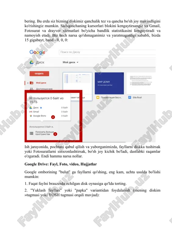 qarish" ni tanlang. keling, "sozlamalar" yorlig'i "umumiy" bu erda biz: - diskda qo'shimcha joy oling; - sozlamalar oflayn kirishini o'zgartiring; - yuklab olingan fayllarni google formatiga avtomatik ravishda konversiya qilish; fotosuratlarni yuklab olish uchun parametrlarni o'rnating; - interfeys tilini o'zgartiring. keyingi "xabarnomalar" yorlig'idir. barcha katakchalar / katakchalar o'rnatilganligiga ishonch hosil qilasiz, shunda biz fayllarga kirish huquqini yuboradigan bo'lsak, fayllarni ishga tushiradigan bo'lsak, biz ogohlantirishlarni taqdim etsak, agar biz fayllarni ishga tushirish bo'lsa, biz ogohlantiramiz. bunday holda, eng yaxshi belgi bu ogohlantirishlar brauzerda to'g'ridan-to'g'ri namoyish qilinadi! agar siz bu erda ba'zi variantlarni o'chirsangiz, xabarnomalar faqat pochta orqali keladi. so'nggi tab bu eng qiziqarli. bu sizga ommabop dasturlar va xizmatlarning fayllarini yaratishi va o'qishi mumkin bo'lgan dasturlarni ulash imkonini beradi. yangi dasturlarni qo'shish uchun siz dasturni boshqarish yorlig'ini bosishingiz kerak, "boshqa ilovalarni ulash" havolasini bosing. quyidagi oynalar barcha tarkiblarning barcha turlari (video, animatsiya, fazilatlar, ragramma, pleymlar, 3d sxemalar, stsenariy, stsenariy, ssenariylar, stsenariylar, …