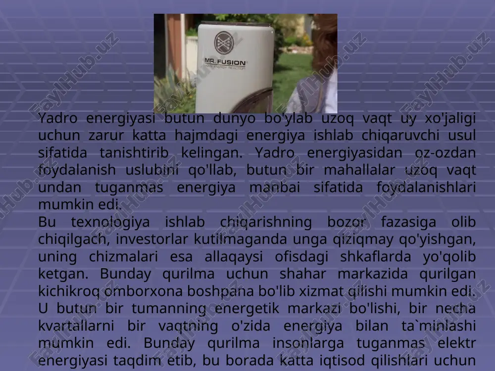 areya energiyasidan xaridorlar norozi bo'ladi deya, bu mashinalarni ishlab chiqarishdan olib tashlab, bor e`tiborini mukammal benzinli avtomobillarga qaratgan. ba`zi bir fikrlarga ko'ra, gm ko'plab elektr avtomobil ishlab chiqarib sotishni rejalashtirgan, biroq neft kompaniyalarining bosimiga duchor bo'lgan. yurak-qontomir kasalliklarini davolash yurak-qontomir kasalliklari dunyo bo'ylab ayollar (erkaklarning ham, albatta) o'limiga eng katta sabab ekan, kuni kelib samarali davolash vositasi topilishini o'ylashning o'zi vahimali. bu taqiqqa uchragan ixtirolardan biri hisoblanadi, chunki o'sha vaqtning joriy davolash usullariga mutlaqo zid edi. amerika meditsina assotsiatsiyasining ma`lumotlariga ko'ra, bu ixtiro nafaqat joriy davolash usulini, bu usulni qo'llayotgan vrachlarni ham obro'sizlantiradi. ularning bayonoti «insonning yurak-qontomir kasalliklari yagona nazariyasi» usuli bilan shifo topgan insonlar haqidagi faktni ochiqdan-ochiq inkor etadi. boz ustiga, yurak yetishmovchiligi dardiga mubtalo bo'lgan ayrim bemorlar bu usuldan keyin ahvollari og'irlashganini ham bayon etishgan. nashadan bioyonilg'i marixuana bilan adashtirib yuborishadigan nasha doim bu o'simlikning asl ustunliklarini ko'ra bilmaganlar orasida salbiy tomondan tanilgan. undan ulkan miqdorda etanol olingan. …