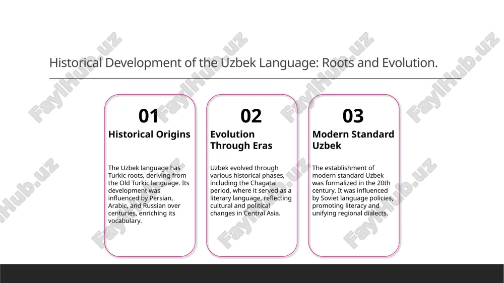 e to the language's rhythmic patterns in speech. intonation patterns the intonation patterns in turkish vary significantly, often using rising and falling tones to convey meanings or emotions, thus enhancing communicative effectiveness among speakers. historical development of turkish phonetics: influences and evolution over time. 01 historical roots the turkish language's phonetic development traces back to the oghuz turkic dialects, which influenced its sounds and structures through migration and cultural exchanges. 02 key influences historical interactions with persian, arabic, and later european languages introduced phonetic elements, enriching turkish with diverse sounds and enhancing its linguistic complexity. 03 evolution over time over centuries, turkish phonetics evolved significantly, notably during the language reform in the early 20th century, standardizing pronunciation and promoting phonemic clarity. comparative analysis: turkish vowel harmony and its impact on phonetic similarities. vowel harmony defined turkish vowel harmony is a phonetic principle where vowels within a word harmonize in frontness …